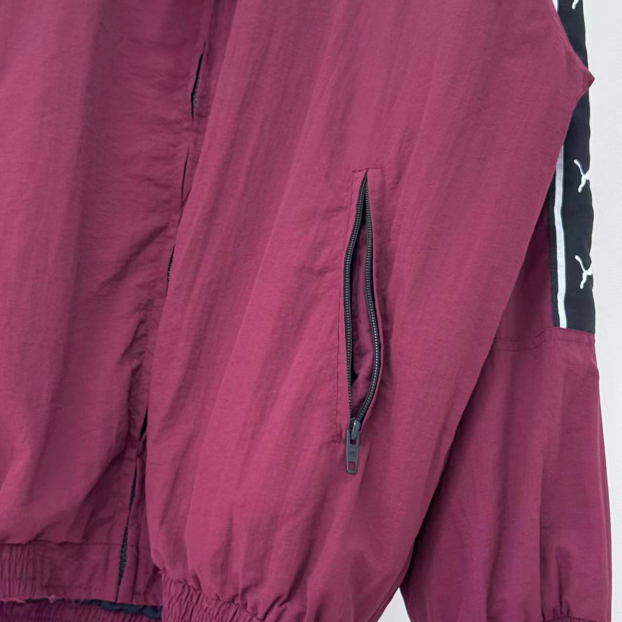 Balenciaga I PUMA Tracksuit Jacket in burgundy - DopestKickz