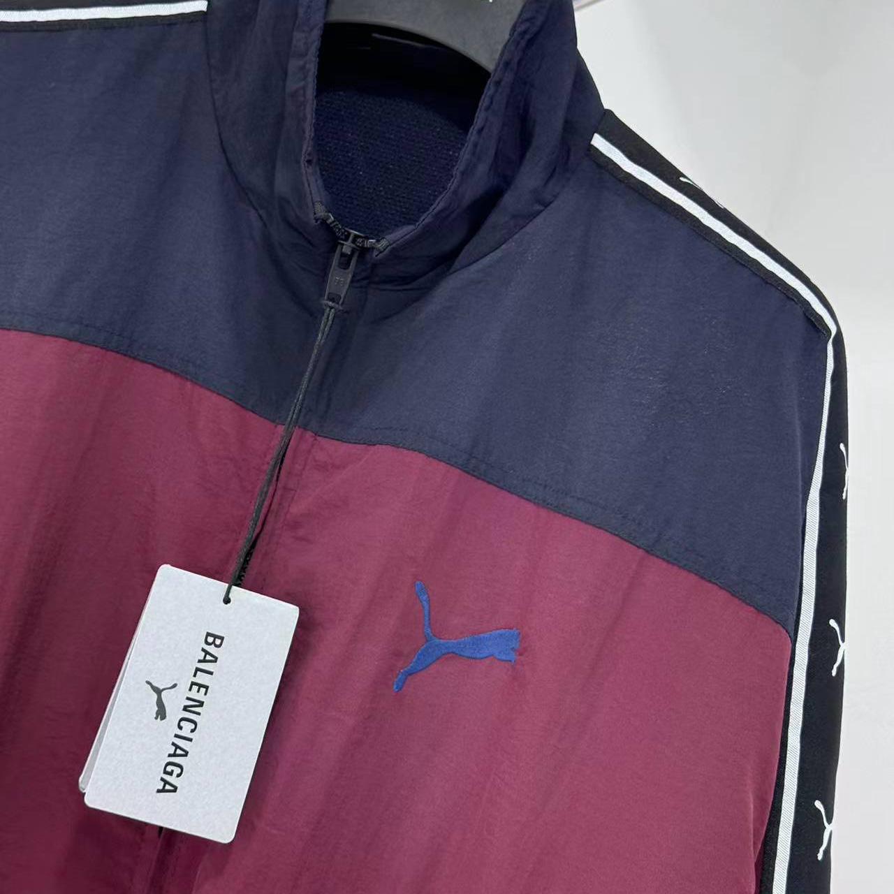 Balenciaga I PUMA Tracksuit Jacket in burgundy - DopestKickz