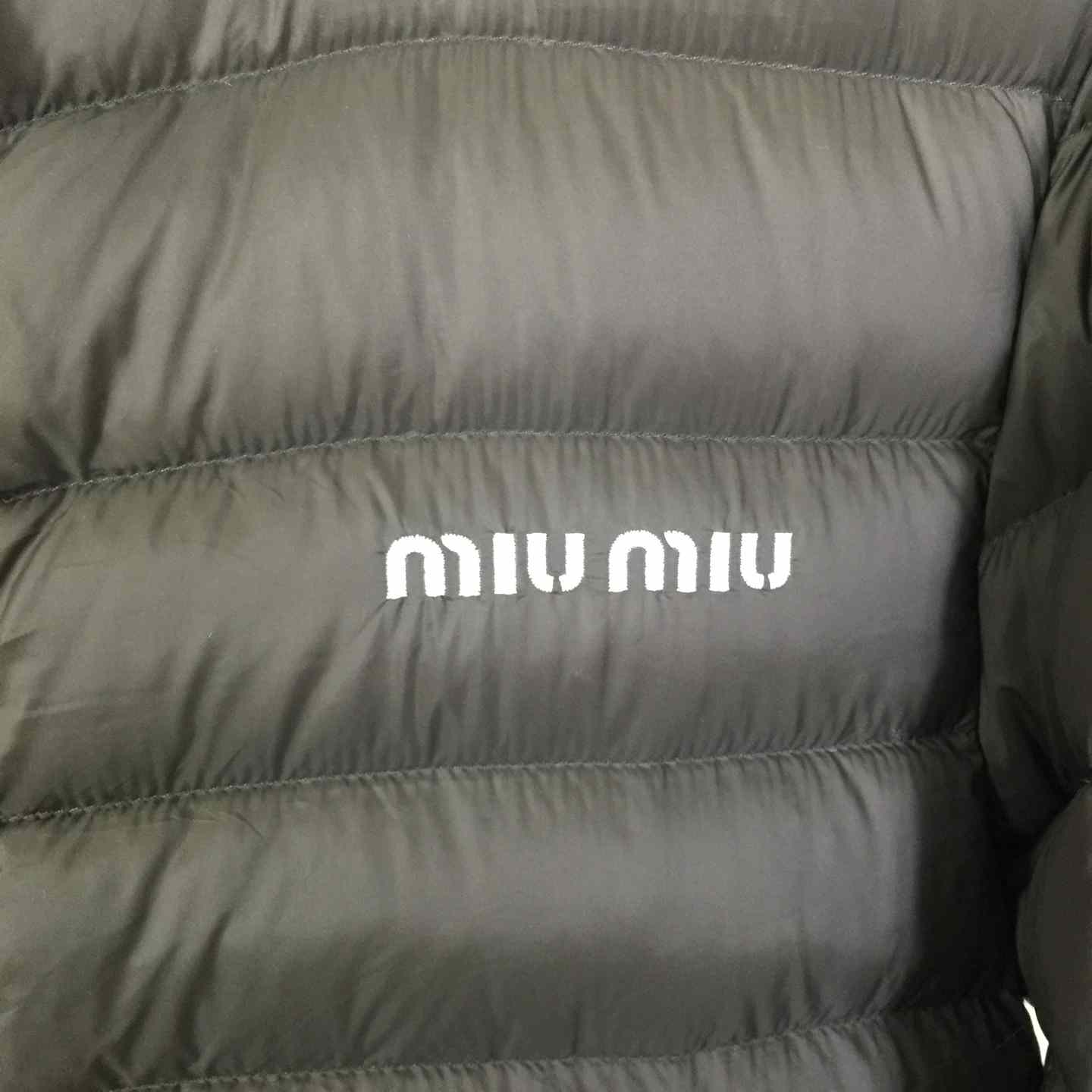 Miu Miu Light Pongé Down Hoodie Jacket - DopestKickz