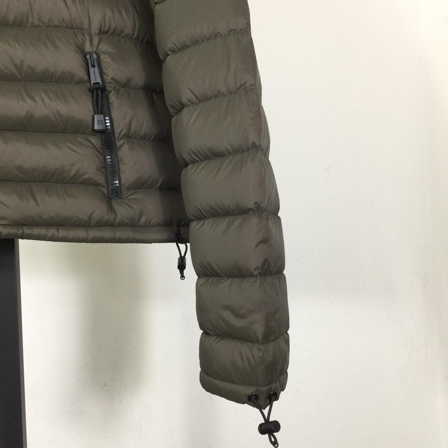 Miu Miu Light Pongé Down Hoodie Jacket - DopestKickz