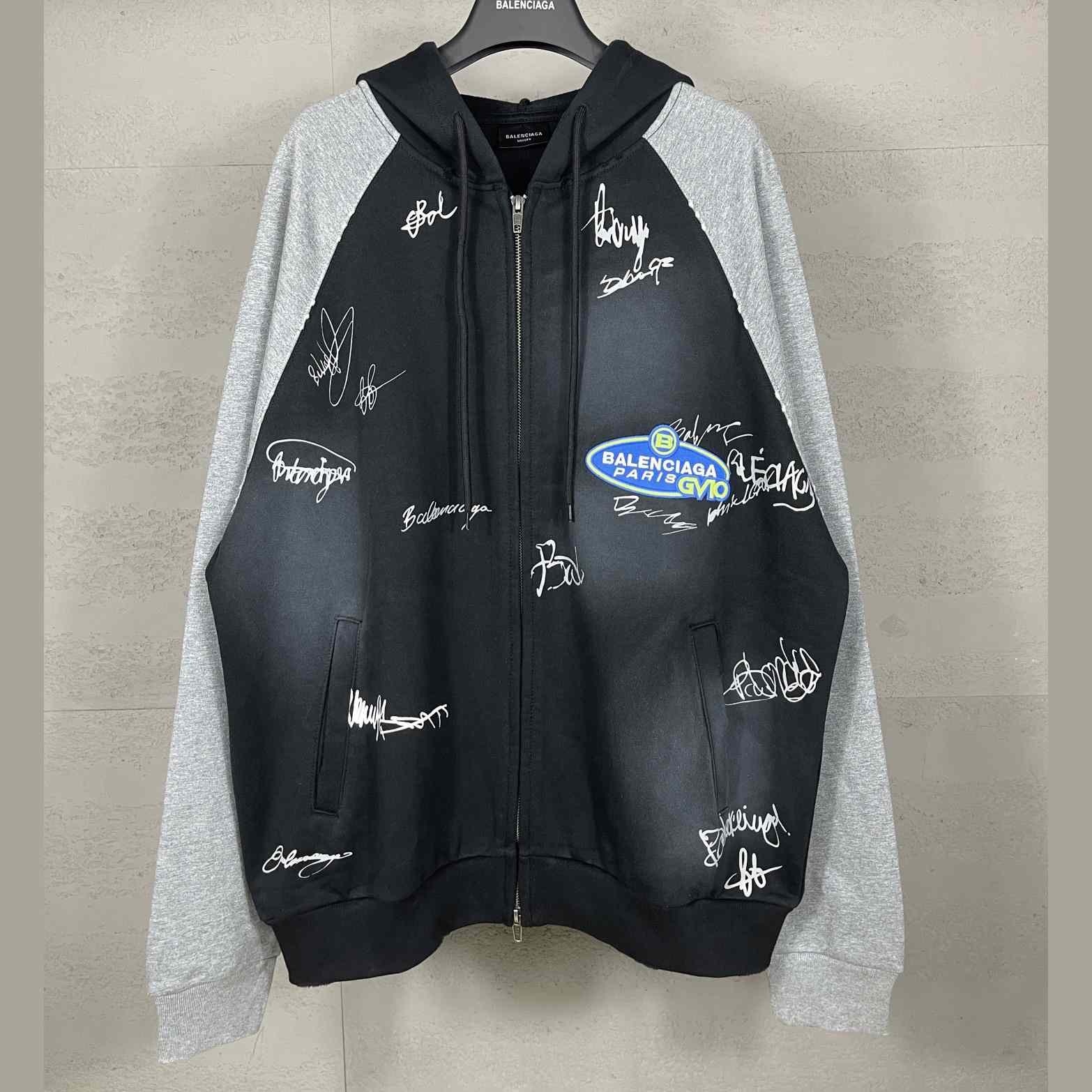 Balenciaga Banana Raglan Oversized Zip-Up Hoodie  - DopestKickz