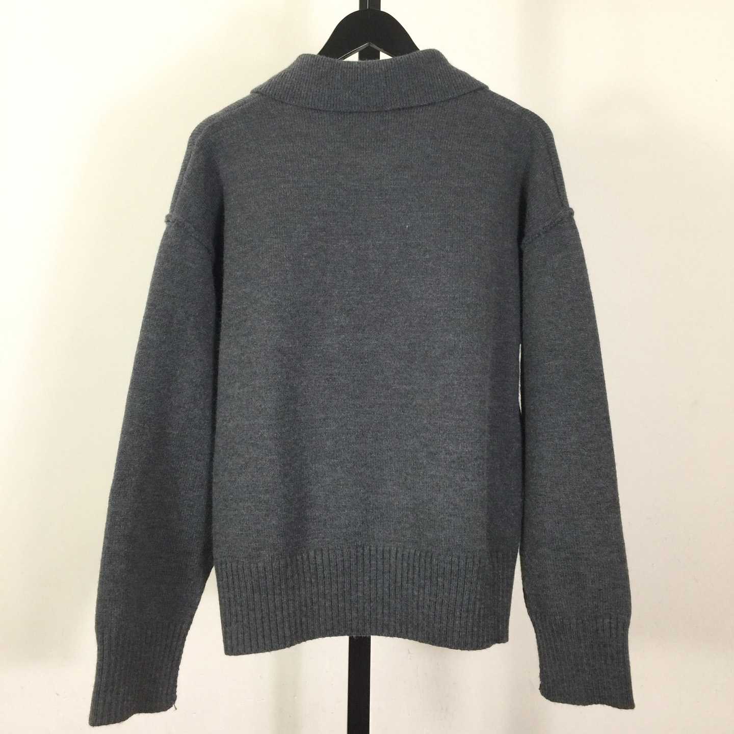 AMI Paris Ami De Coeur Wool Polo Shirt - DopestKickz