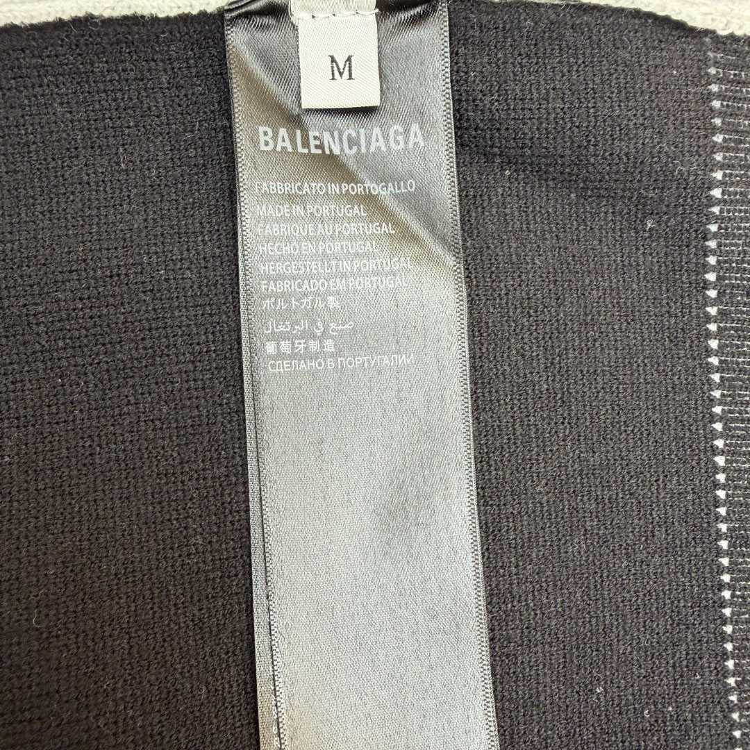 Balenciaga 3B Sports Icon Ski Crewneck In White And Black - DopestKickz