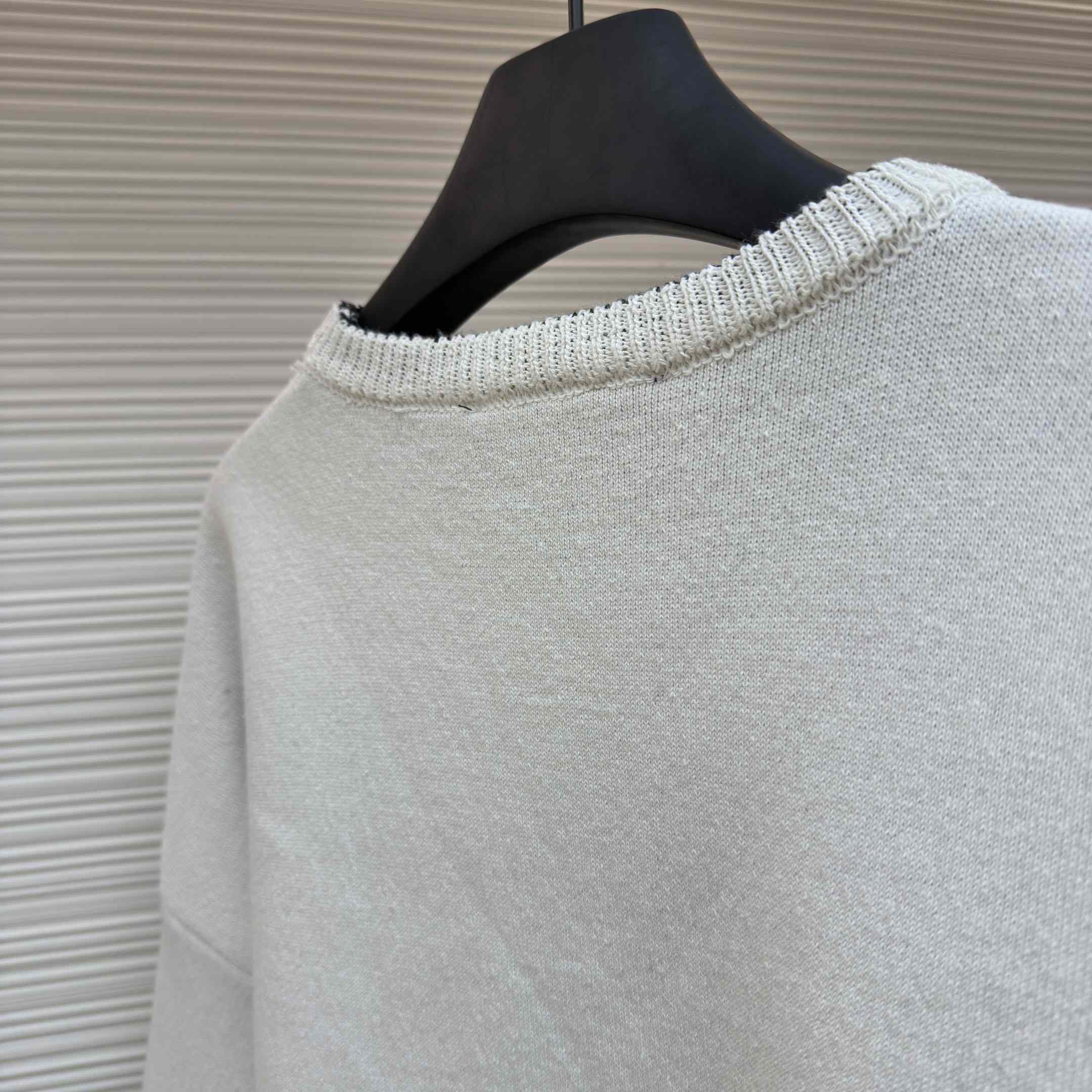 Balenciaga 3B Sports Icon Ski Crewneck In White And Black - DopestKickz