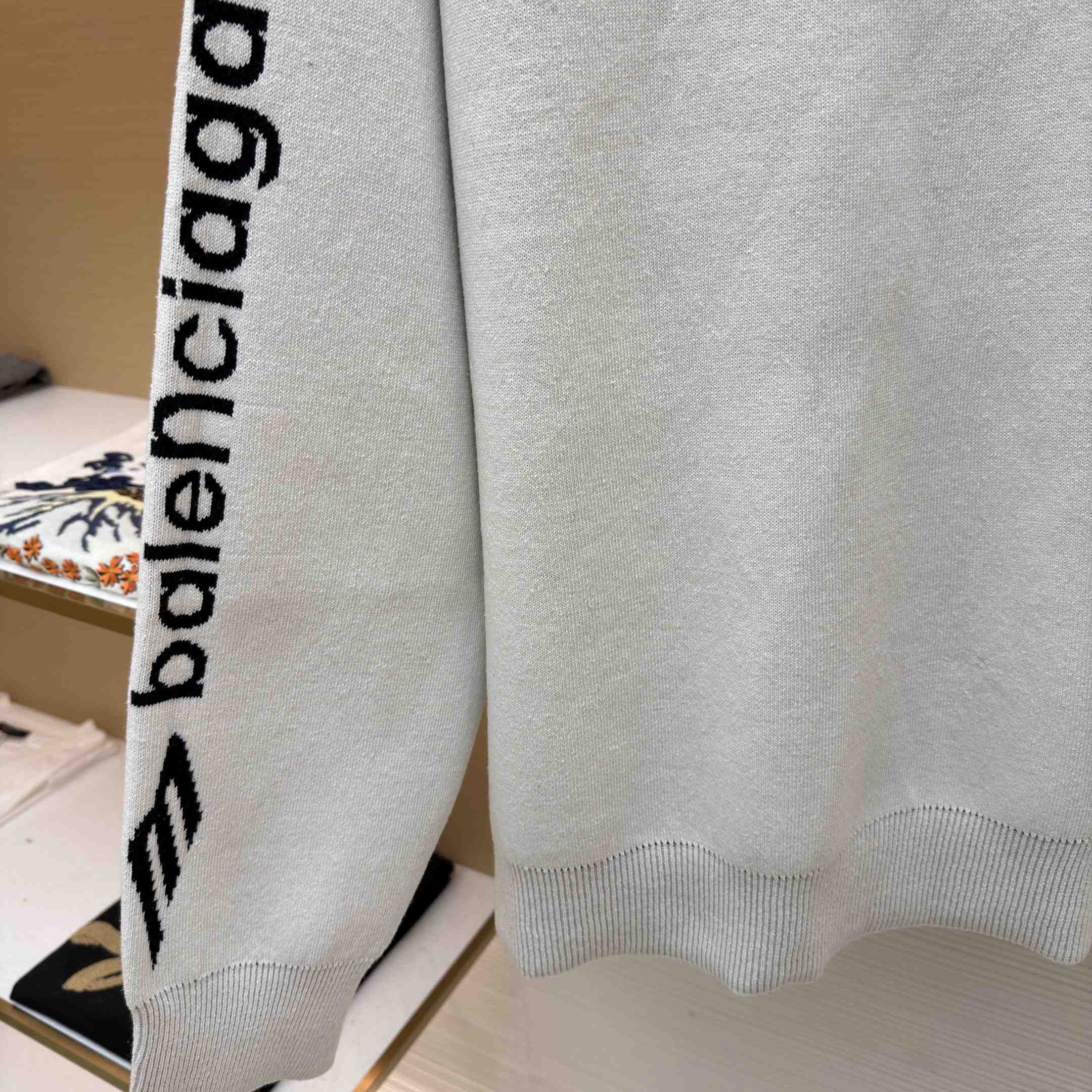 Balenciaga 3B Sports Icon Ski Crewneck In White And Black - DopestKickz