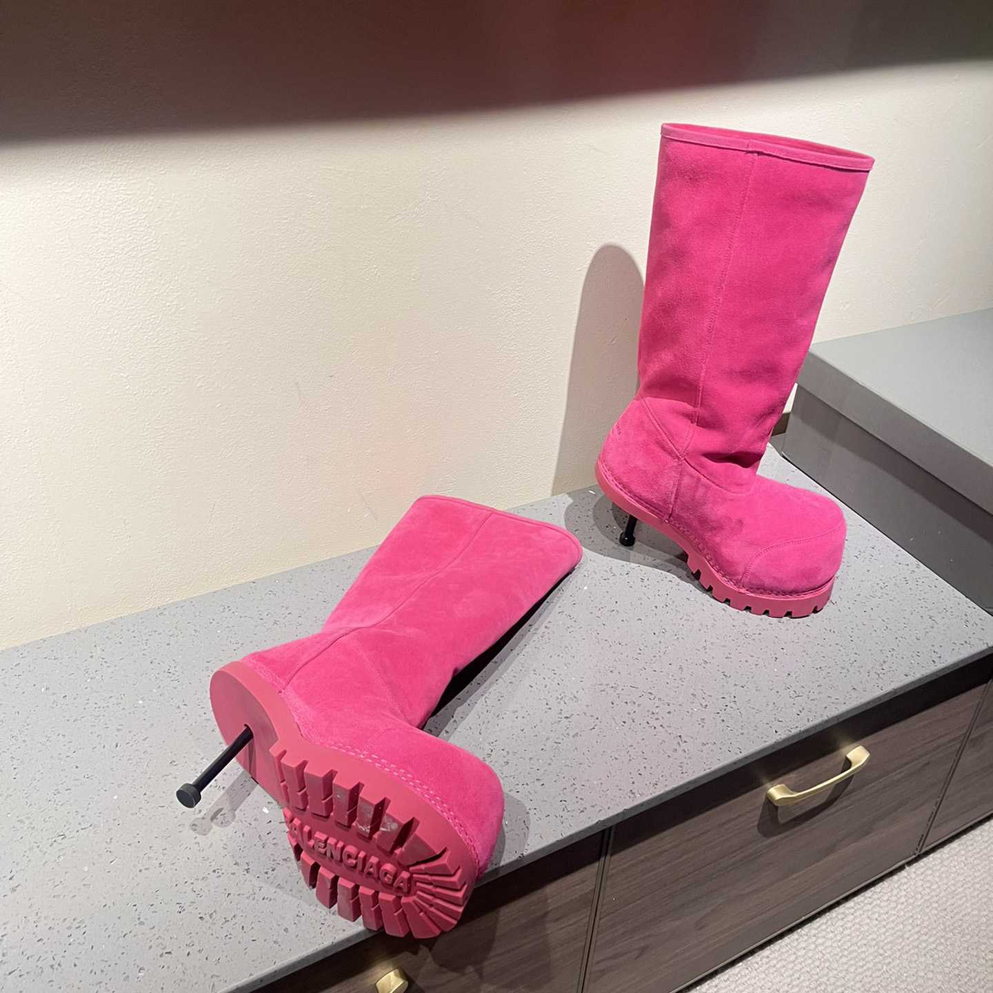 Balenciaga Alaska Fur High Boots - DopestKickz
