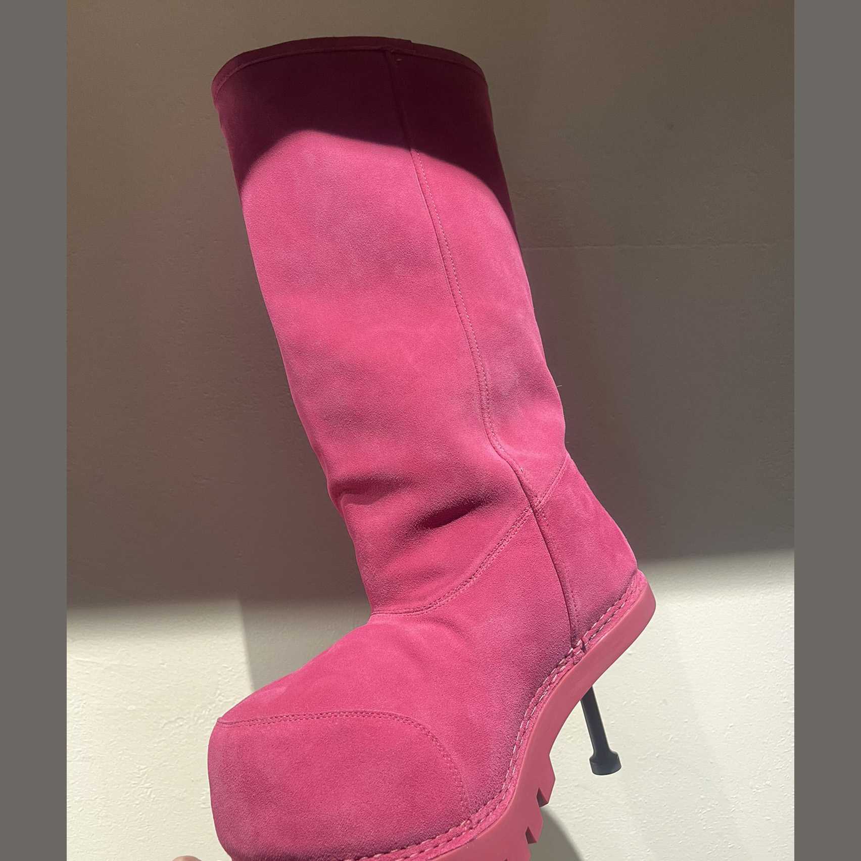 Balenciaga Alaska Fur High Boots - DopestKickz