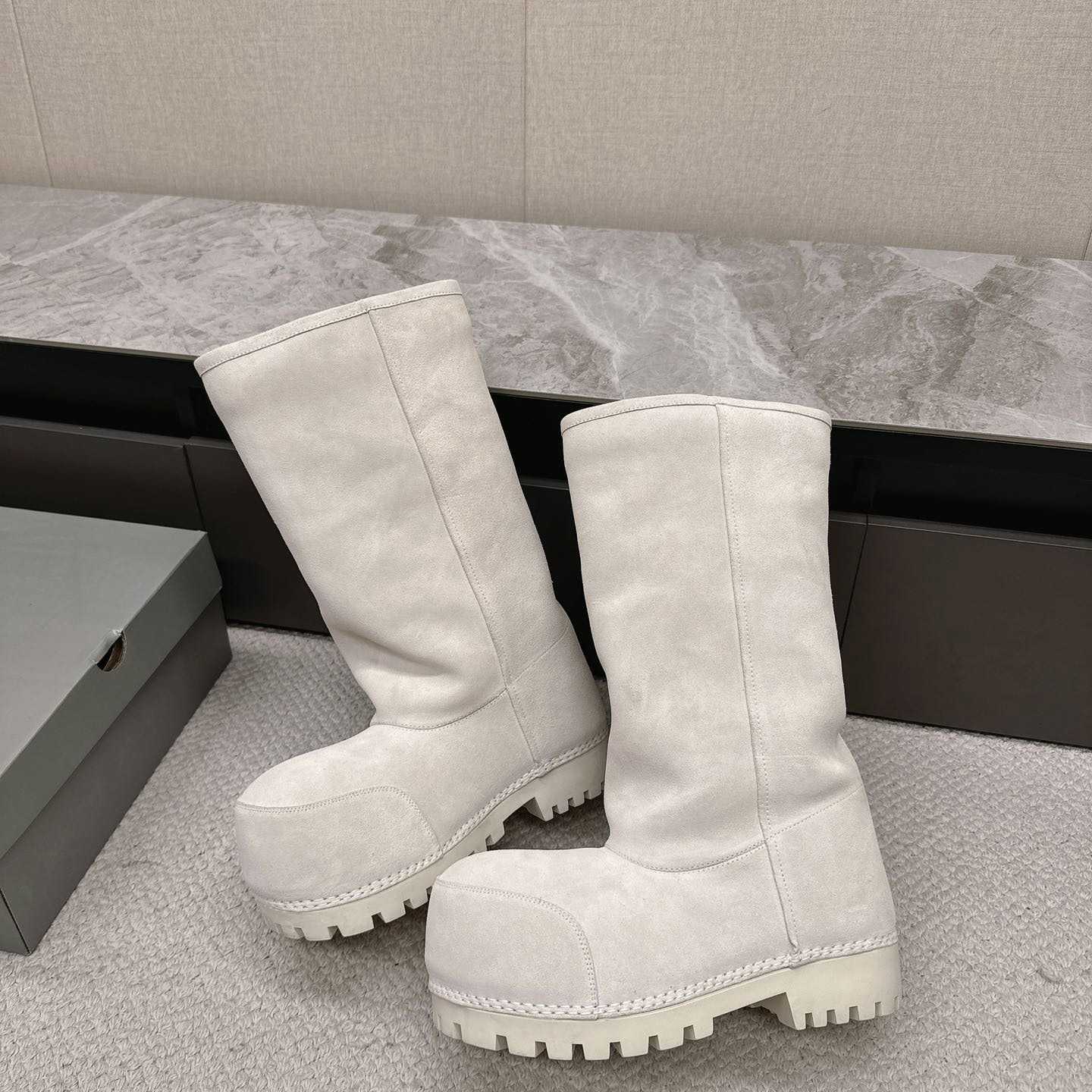 Balenciaga Alaska Fur High Boots - DopestKickz