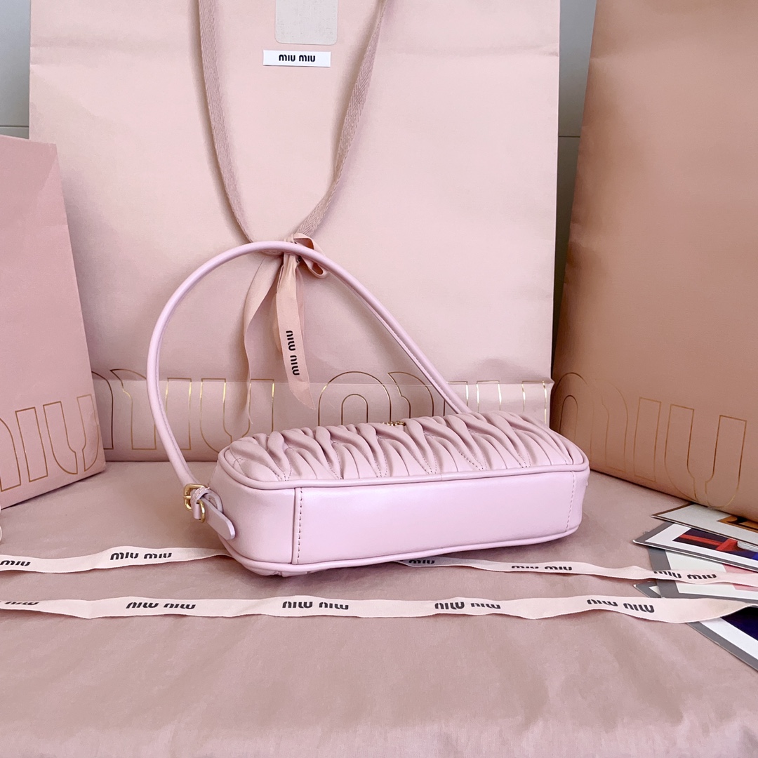 Miu Miu Matelassé Nappa Leather Pouch - DopestKickz