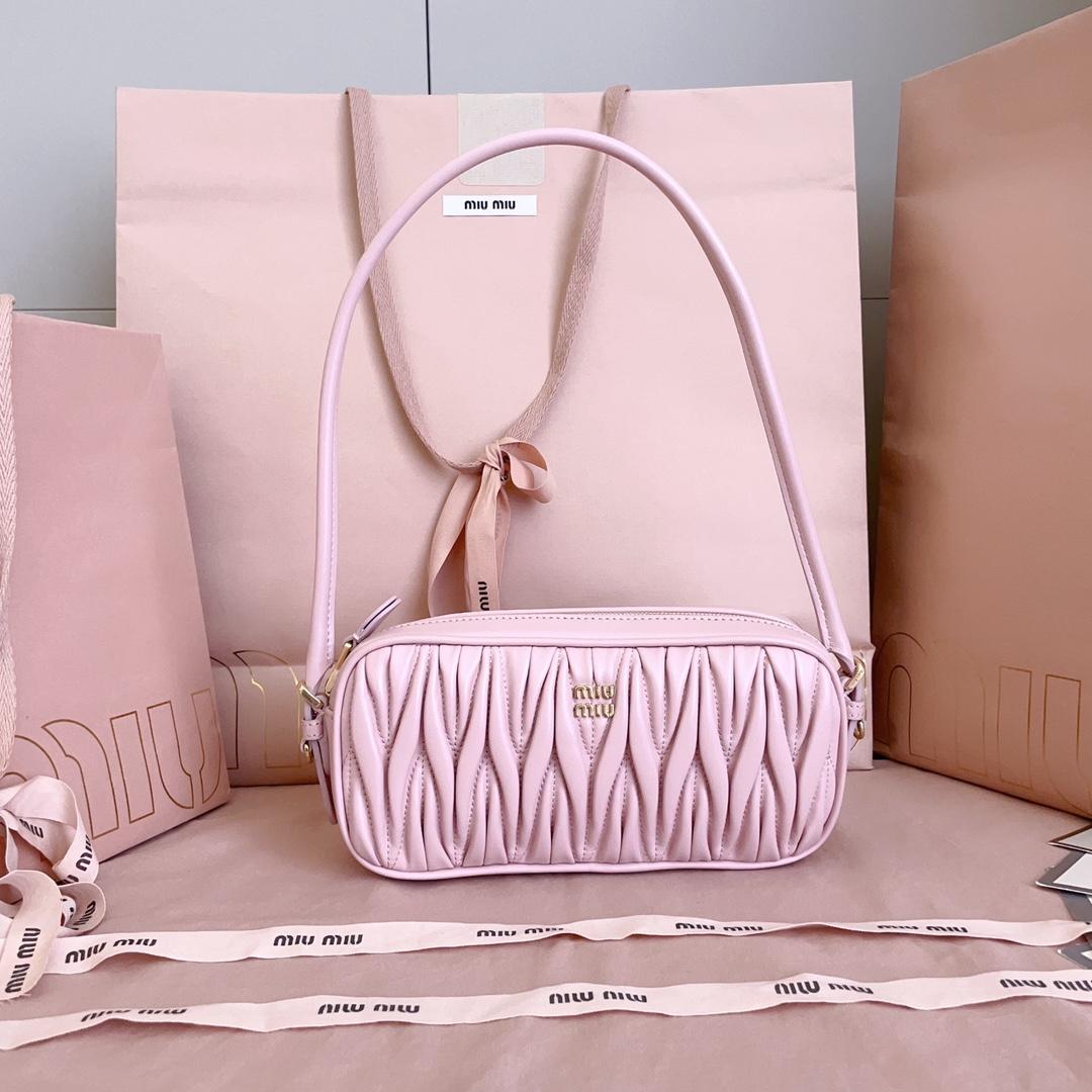 Miu Miu Matelassé Nappa Leather Pouch - DopestKickz