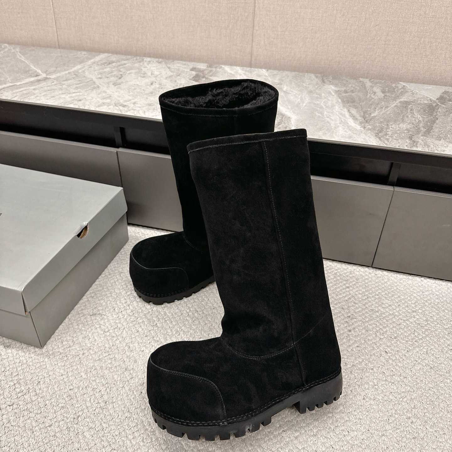 Balenciaga Alaska Fur High Boots - DopestKickz