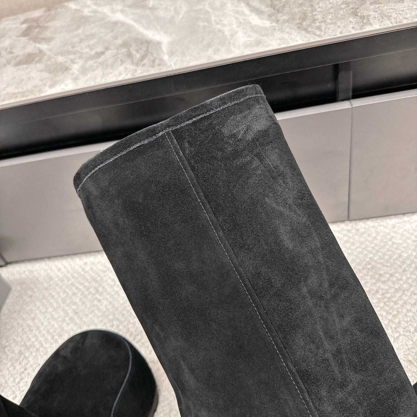 Balenciaga Alaska Fur High Boots - DopestKickz