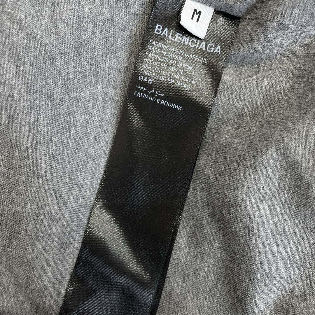 Balenciaga Men's Trompe L'œil Hoodie in Heather Grey - DopestKickz