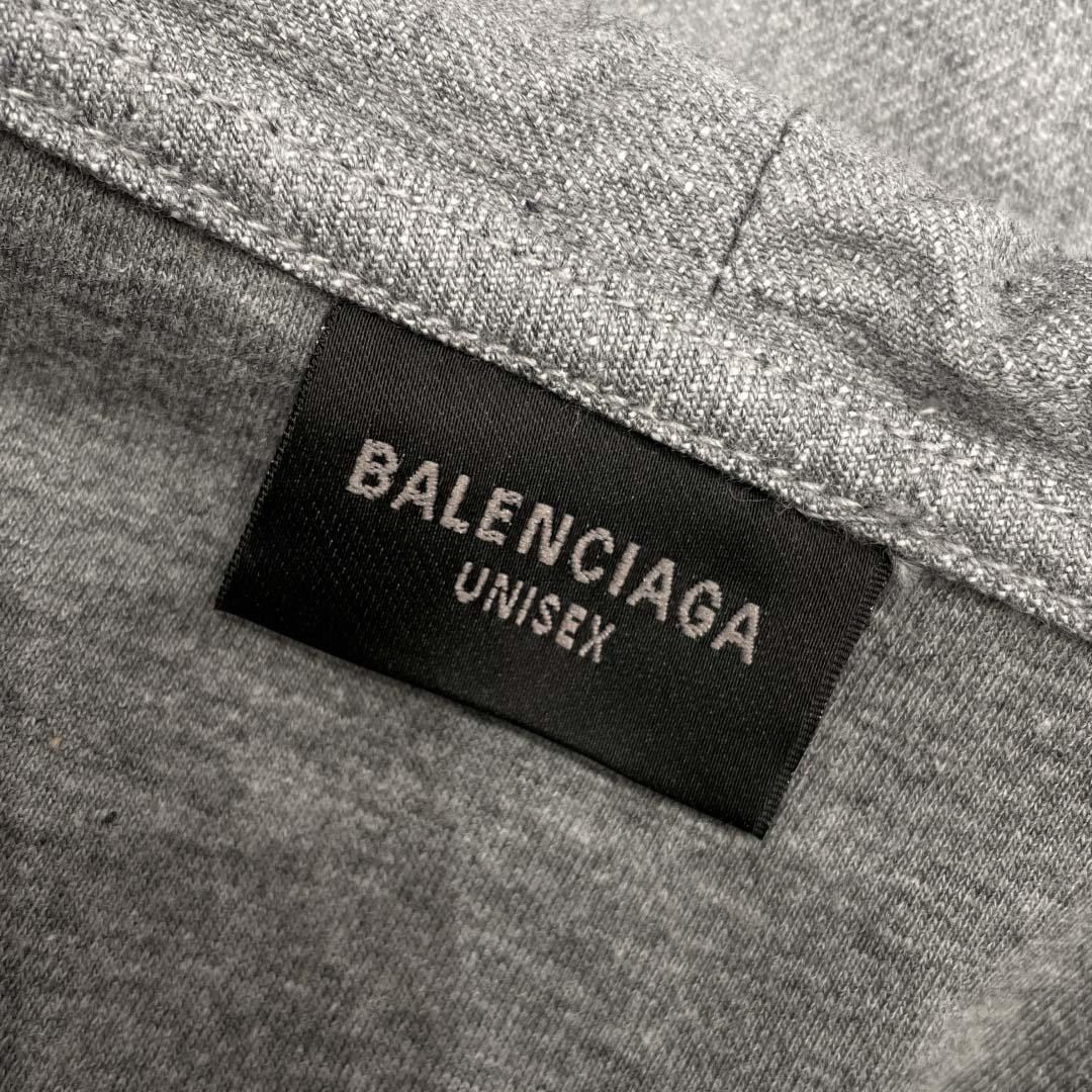 Balenciaga Men's Trompe L'œil Hoodie in Heather Grey - DopestKickz