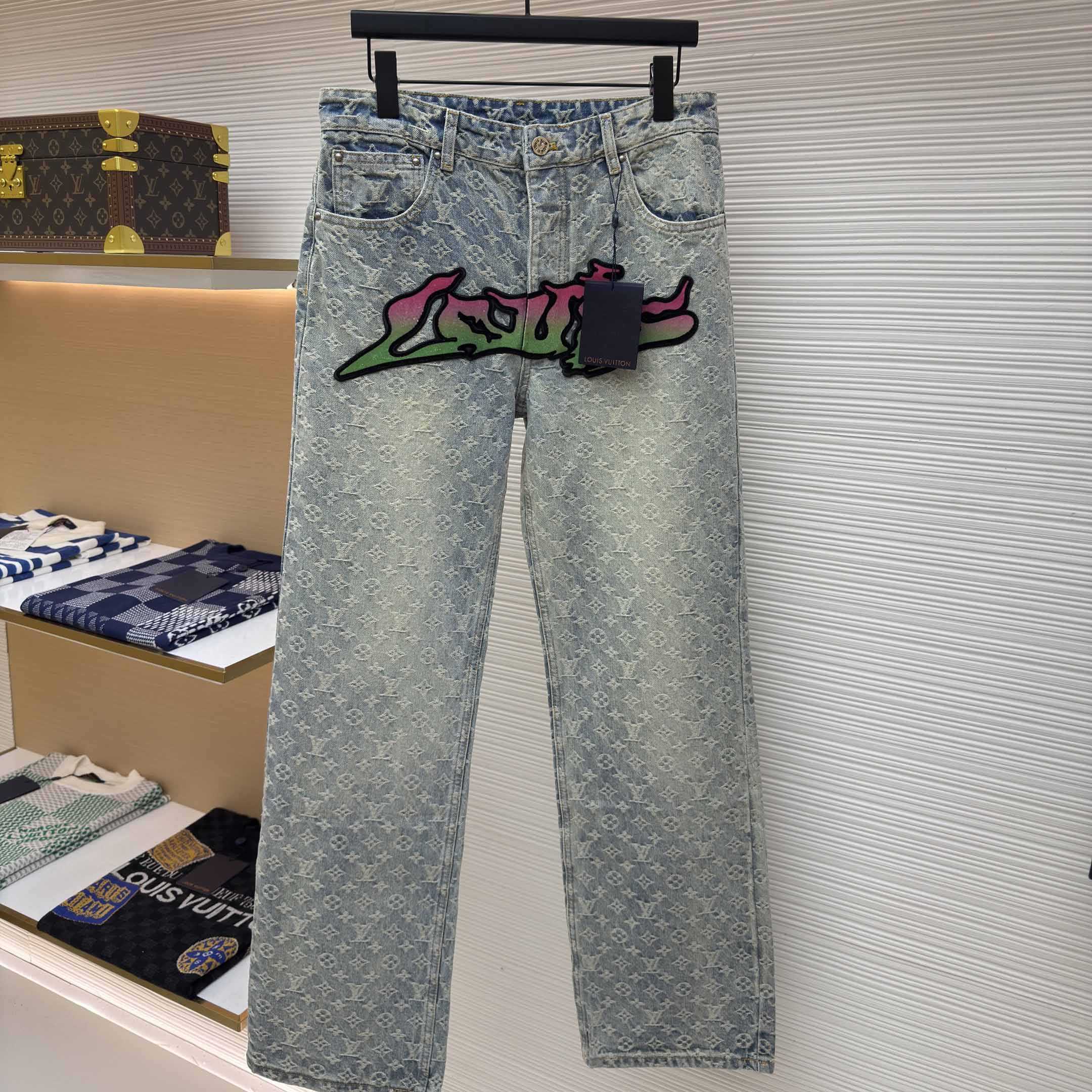 Louis Vuitton Baggy Denim Pants - DopestKickz