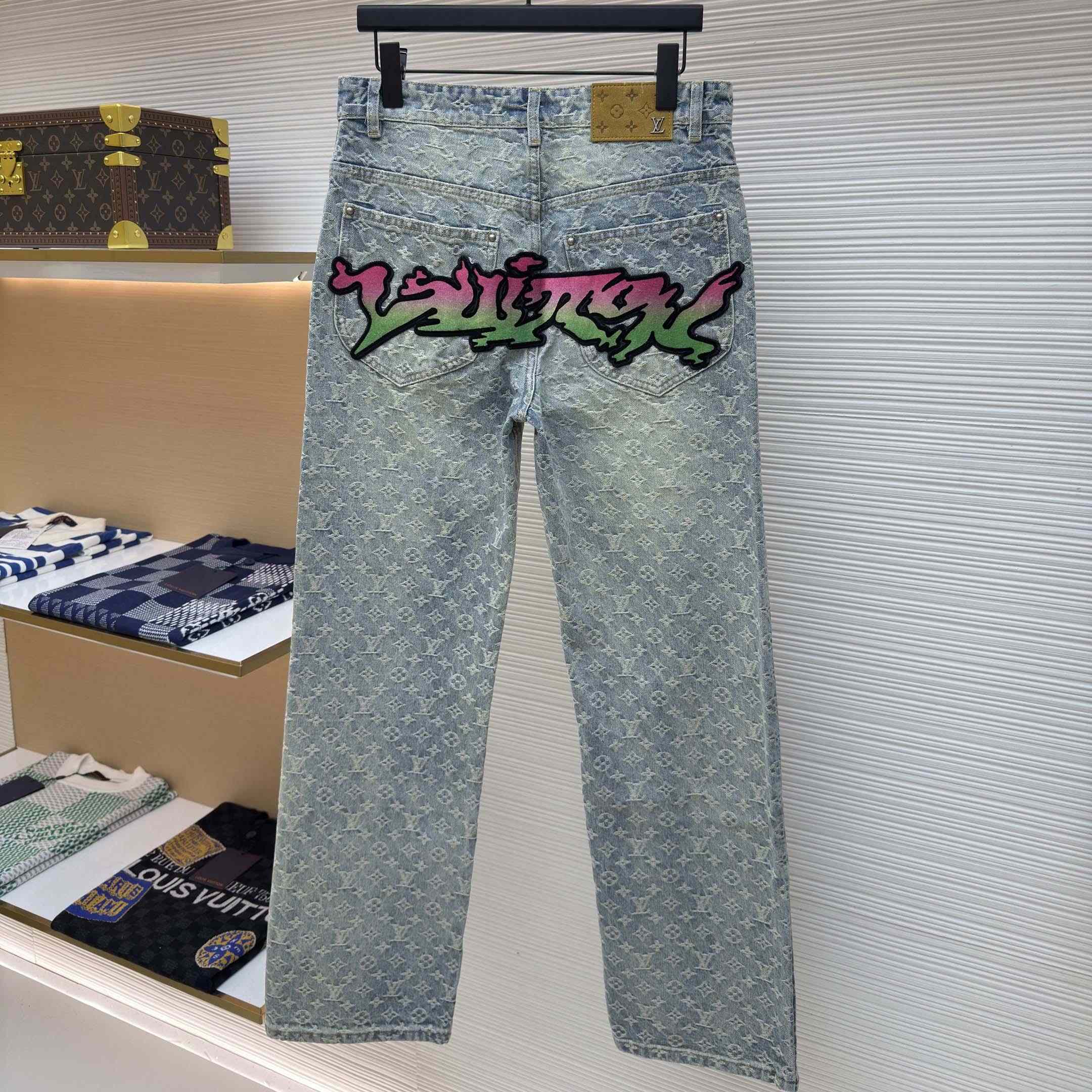 Louis Vuitton Baggy Denim Pants - DopestKickz