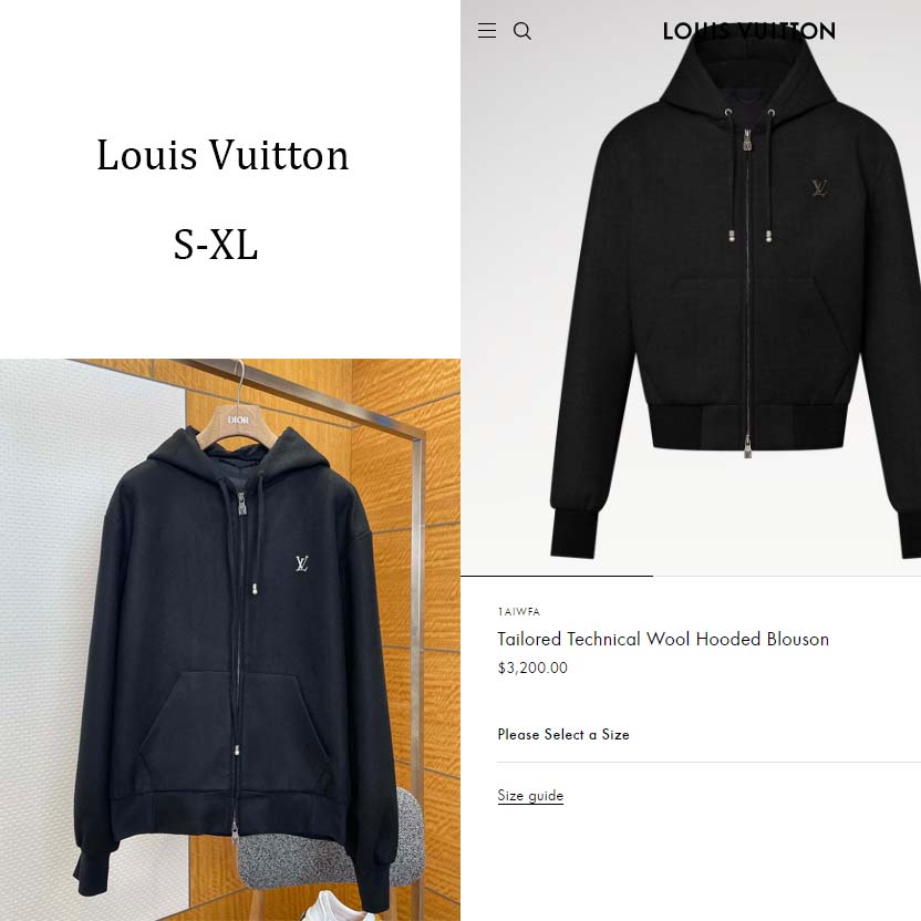 Louis Vuitton Tailored Technical Wool Hooded Blouson   1AIWFA - DopestKickz