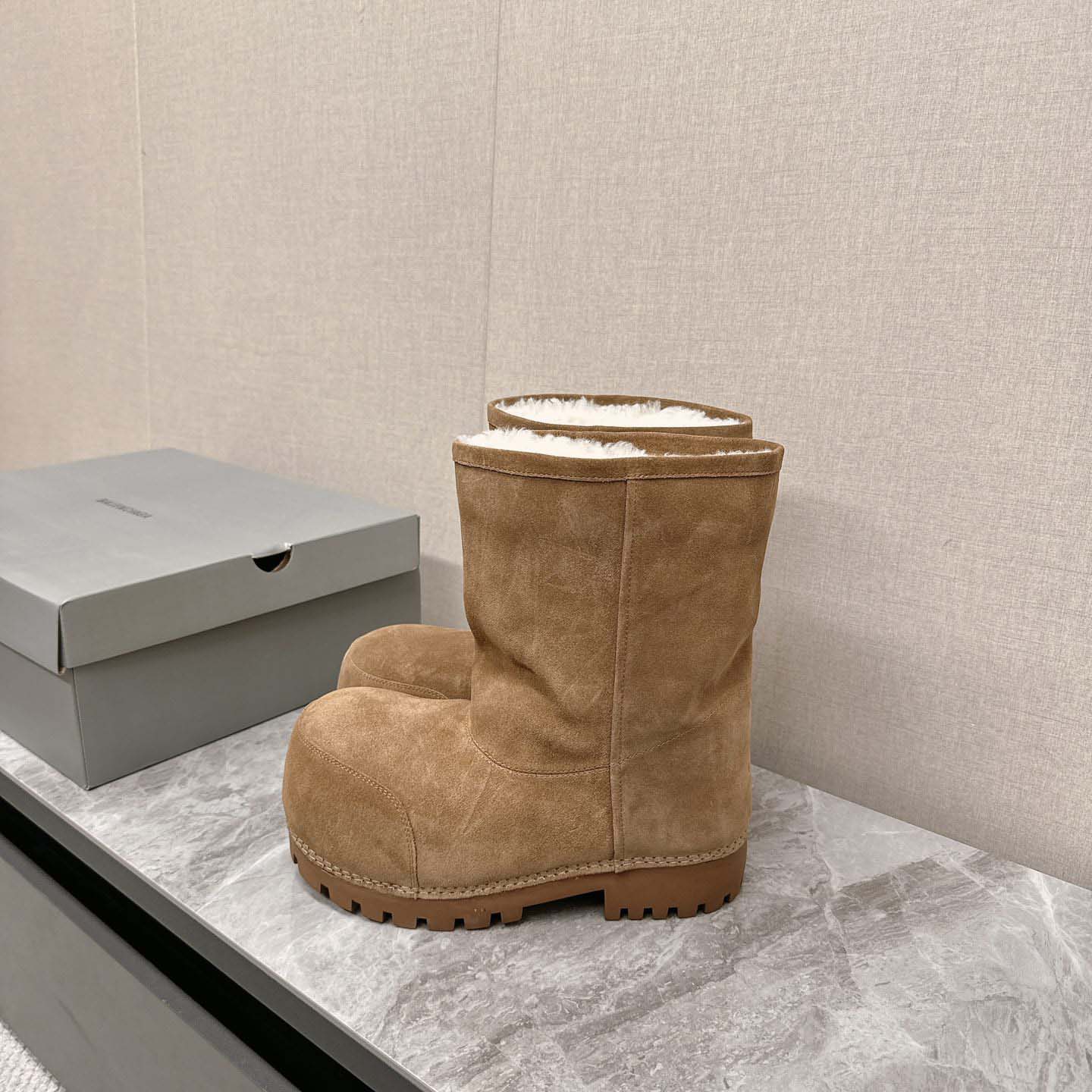 Balenciaga Alaska Fur High Boots - DopestKickz