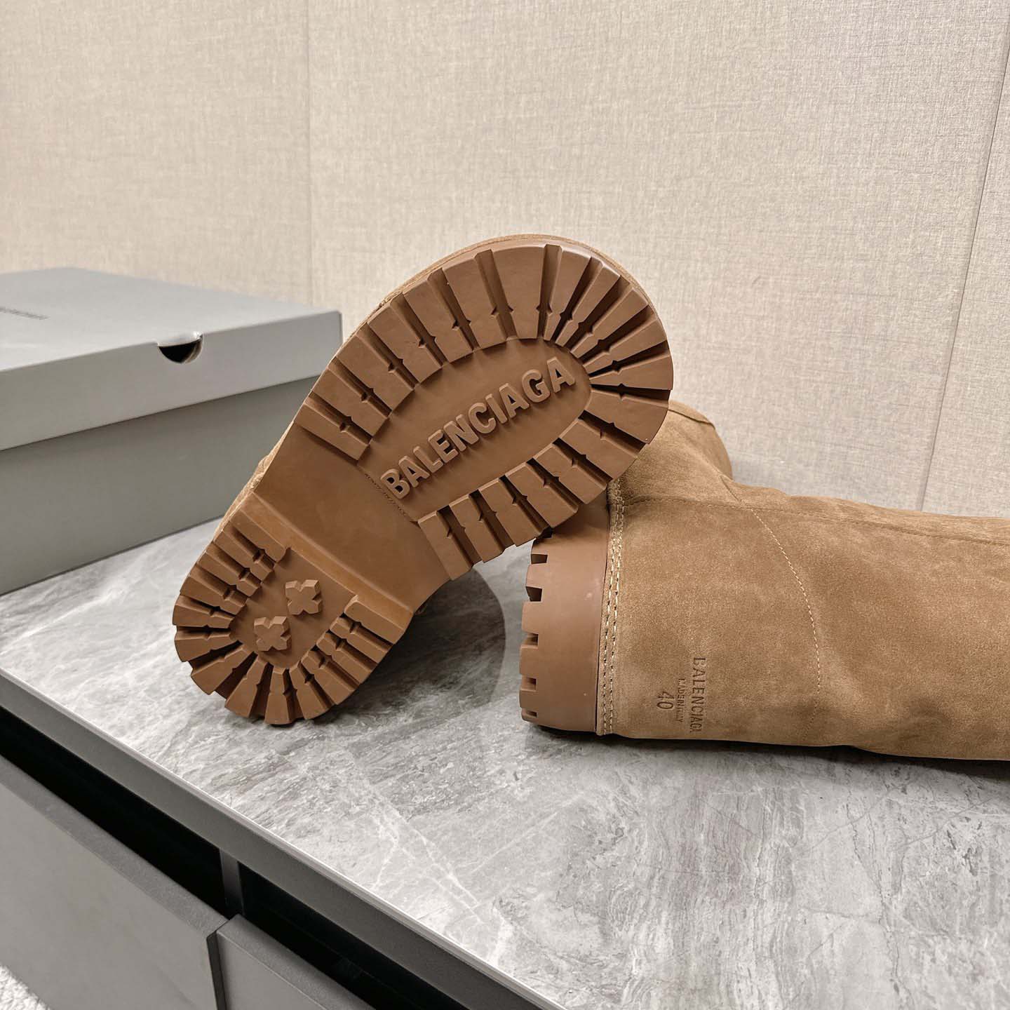 Balenciaga Alaska Fur High Boots - DopestKickz