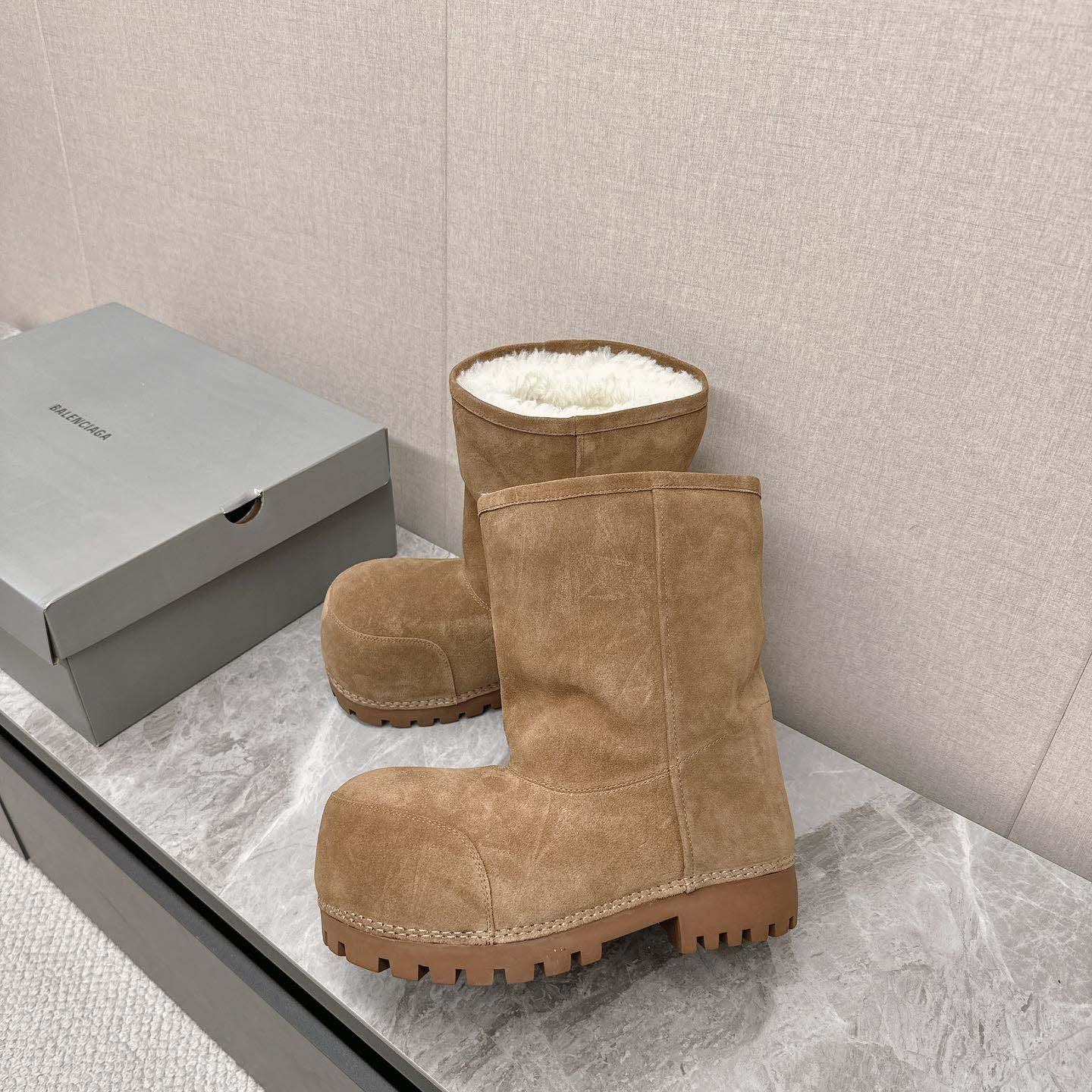 Balenciaga Alaska Fur High Boots - DopestKickz