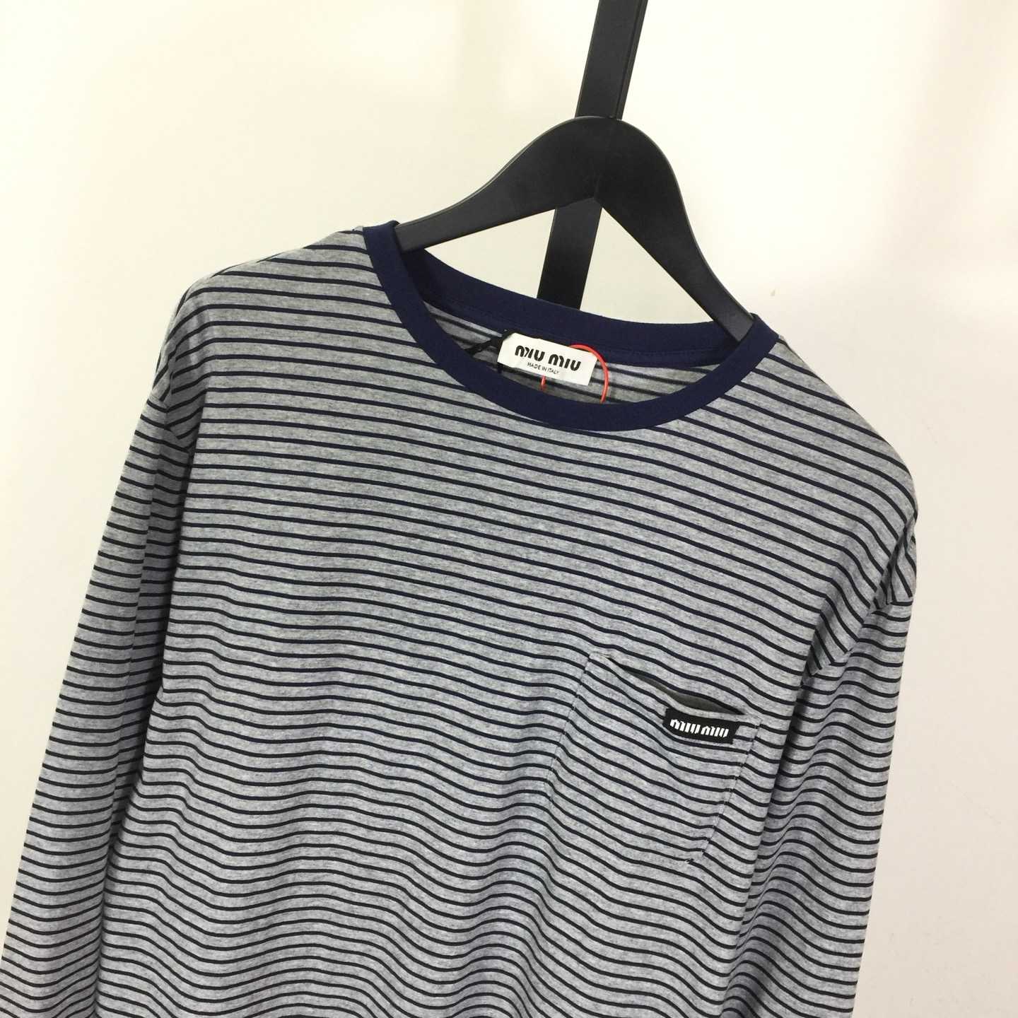 Miu Miu Long-sleeved Jersey T-shirt - DopestKickz