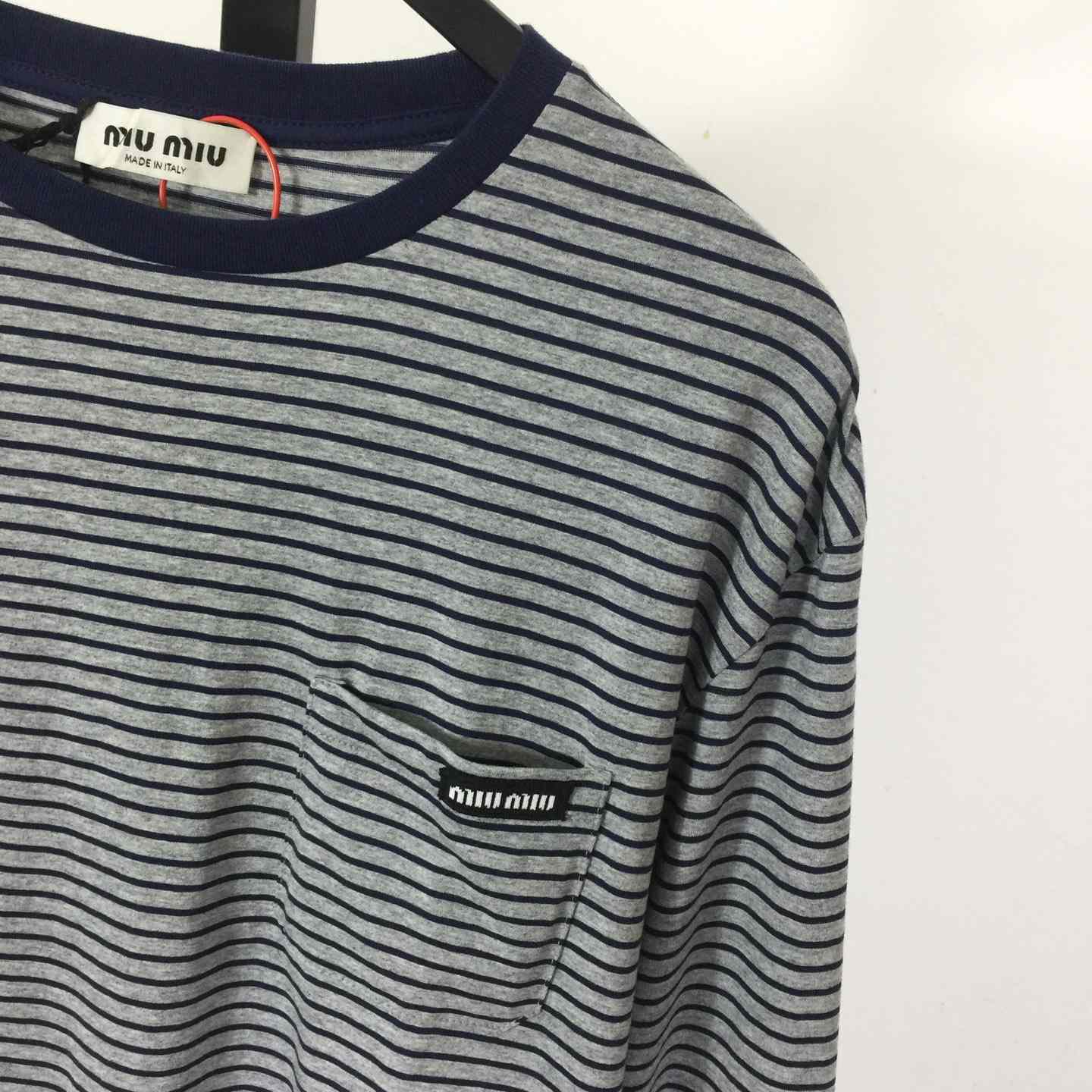 Miu Miu Long-sleeved Jersey T-shirt - DopestKickz