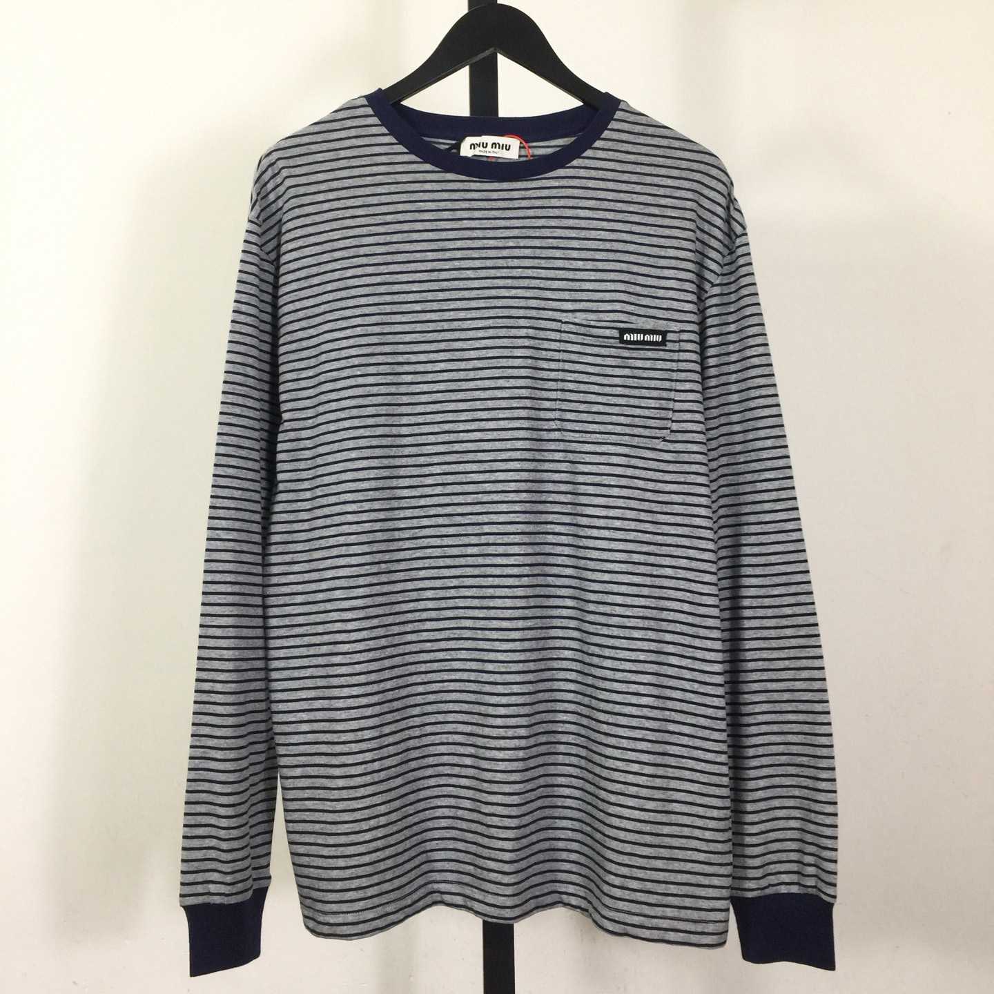 Miu Miu Long-sleeved Jersey T-shirt - DopestKickz