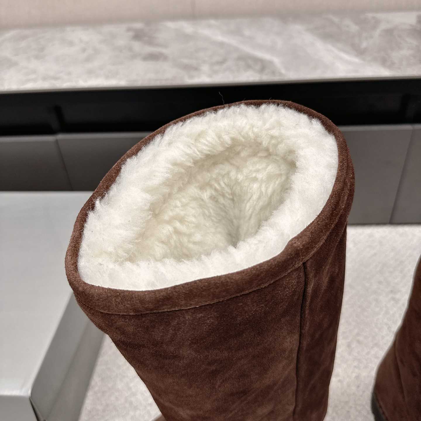 Balenciaga Alaska Fur High Boots - DopestKickz