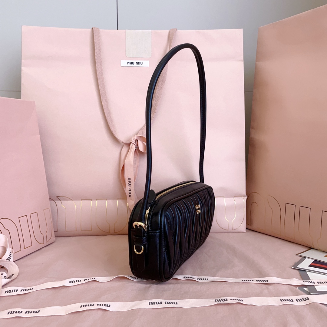 Miu Miu Matelassé Nappa Leather Pouch - DopestKickz