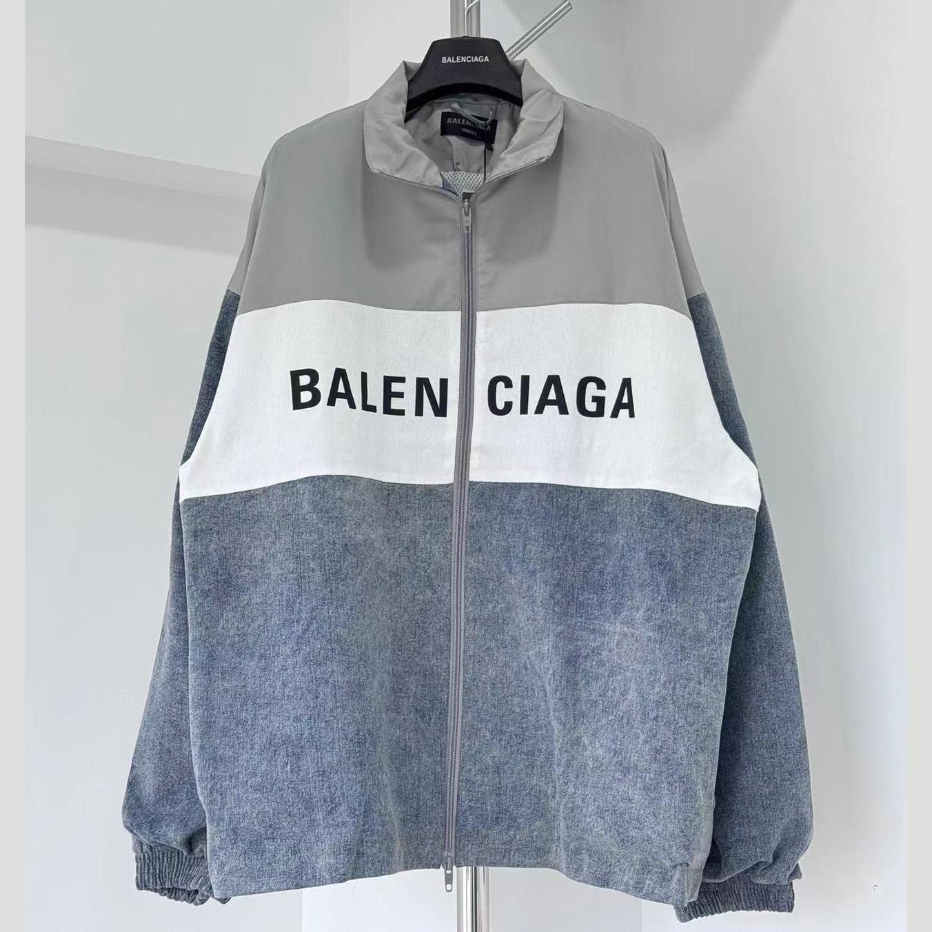 Balenciaga Logo-printed Colour-block Jacket - DopestKickz