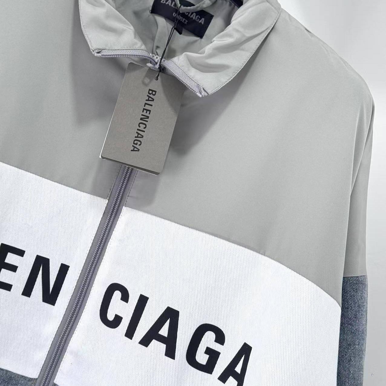 Balenciaga Logo-printed Colour-block Jacket - DopestKickz
