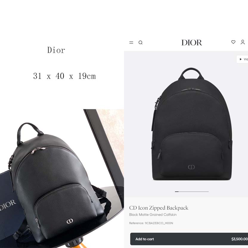 Dior CD Icon Zipped Backpack  - DopestKickz