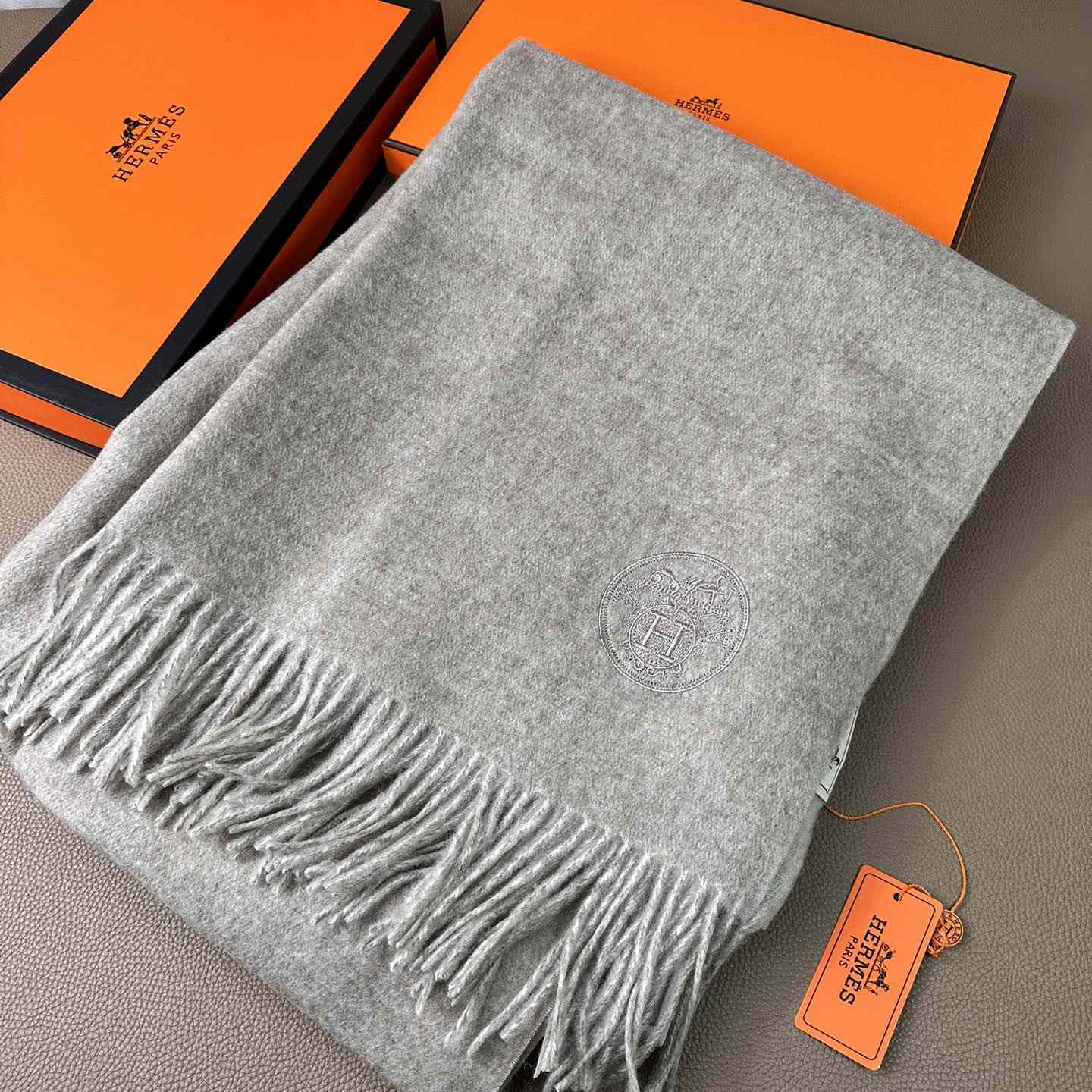 Hermès double-sided cashwool scarf - DopestKickz