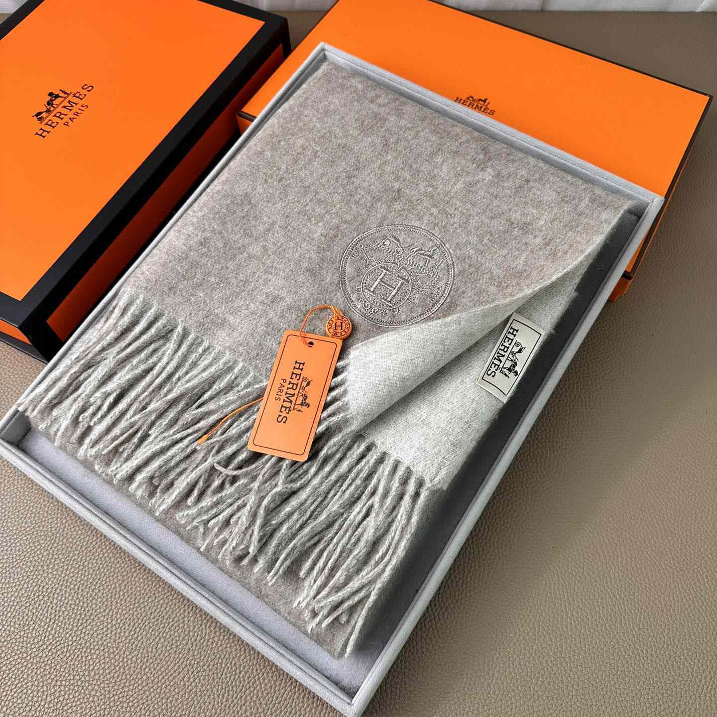 Hermès double-sided cashwool scarf - DopestKickz