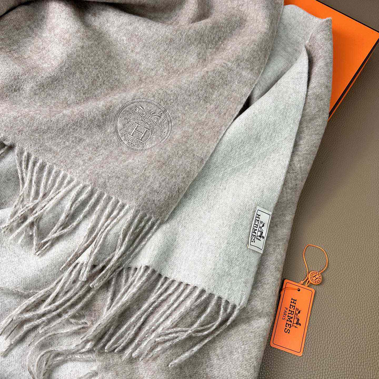 Hermès double-sided cashwool scarf - DopestKickz