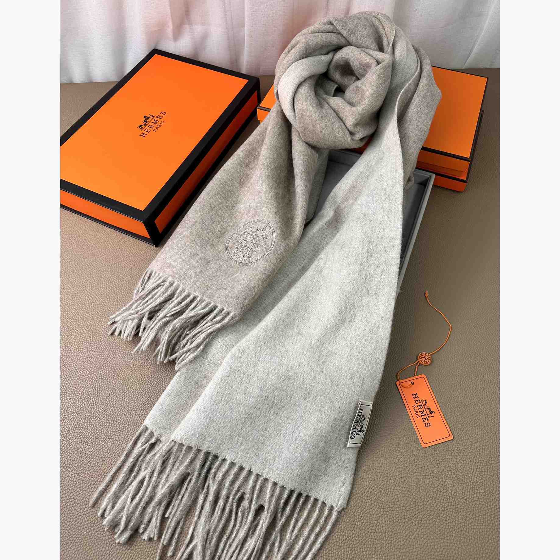 Hermès double-sided cashwool scarf - DopestKickz