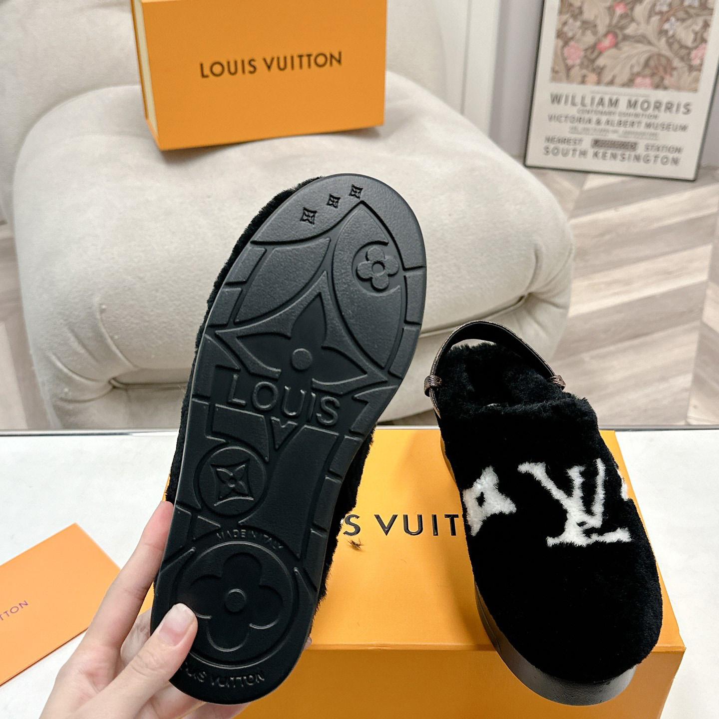 Louis Vuitton Aspen Platform Closed Mule  - DopestKickz