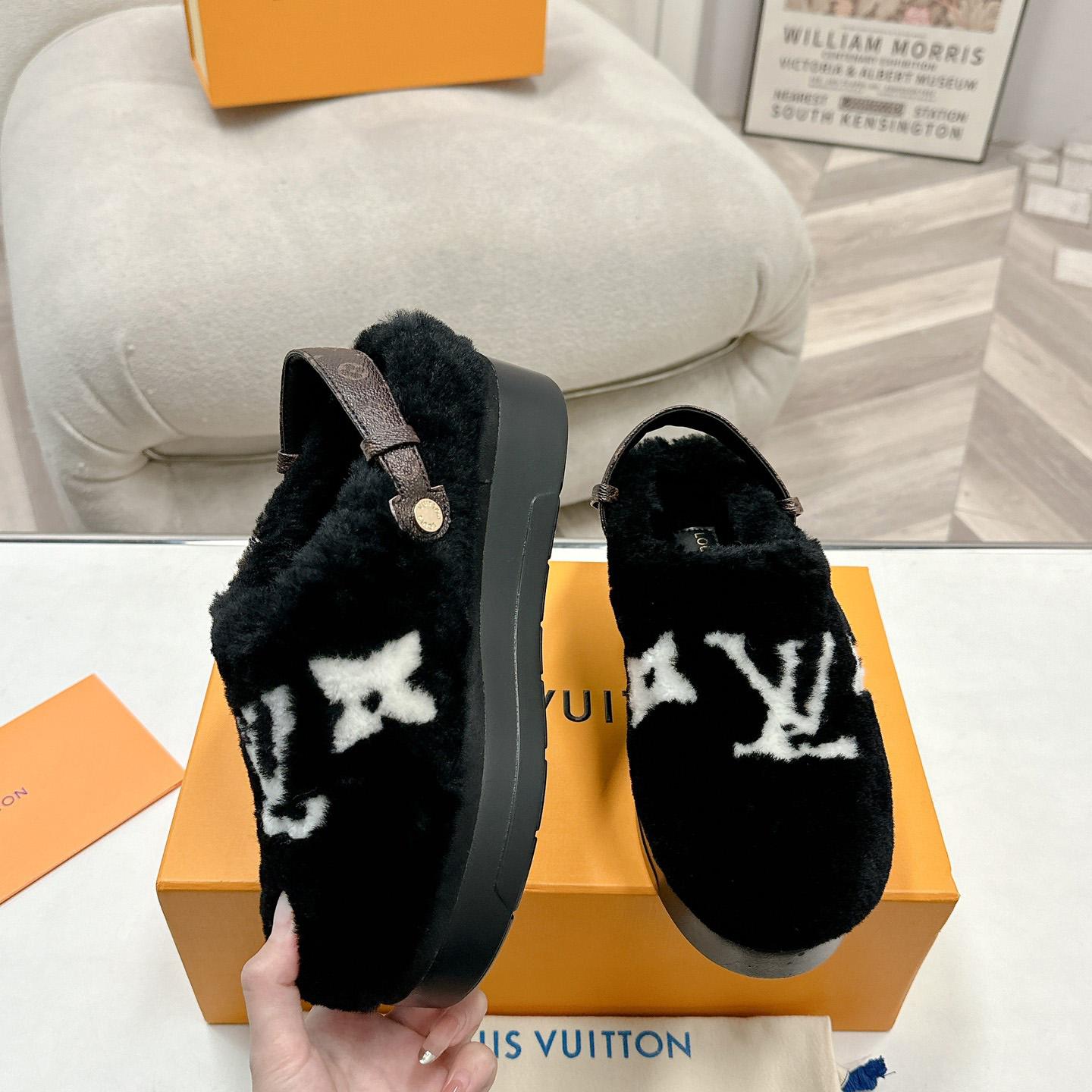 Louis Vuitton Aspen Platform Closed Mule  - DopestKickz