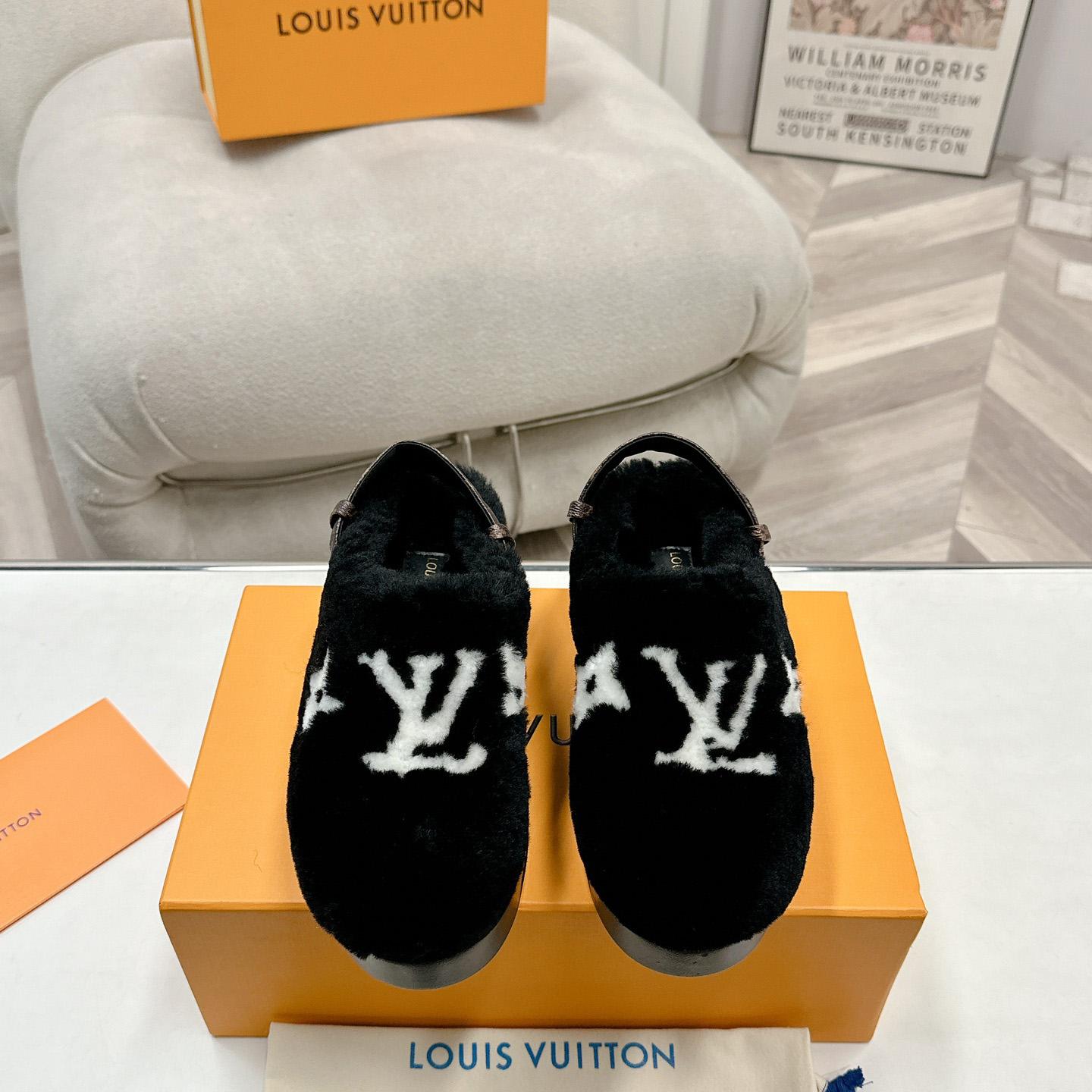 Louis Vuitton Aspen Platform Closed Mule  - DopestKickz