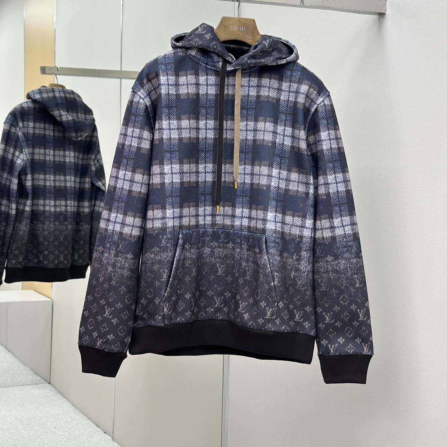 Louis Vuitton Monogram Faded Plaid Hoodie  - DopestKickz