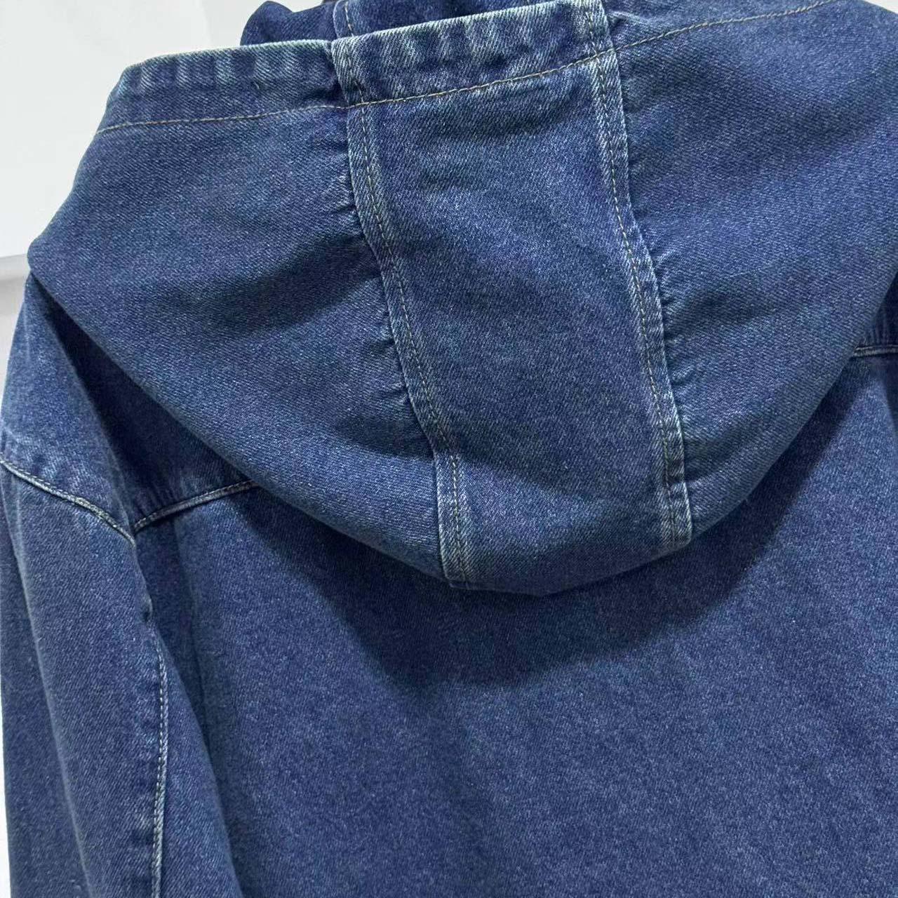 Miu Miu Denim Hoodie Jacket - DopestKickz