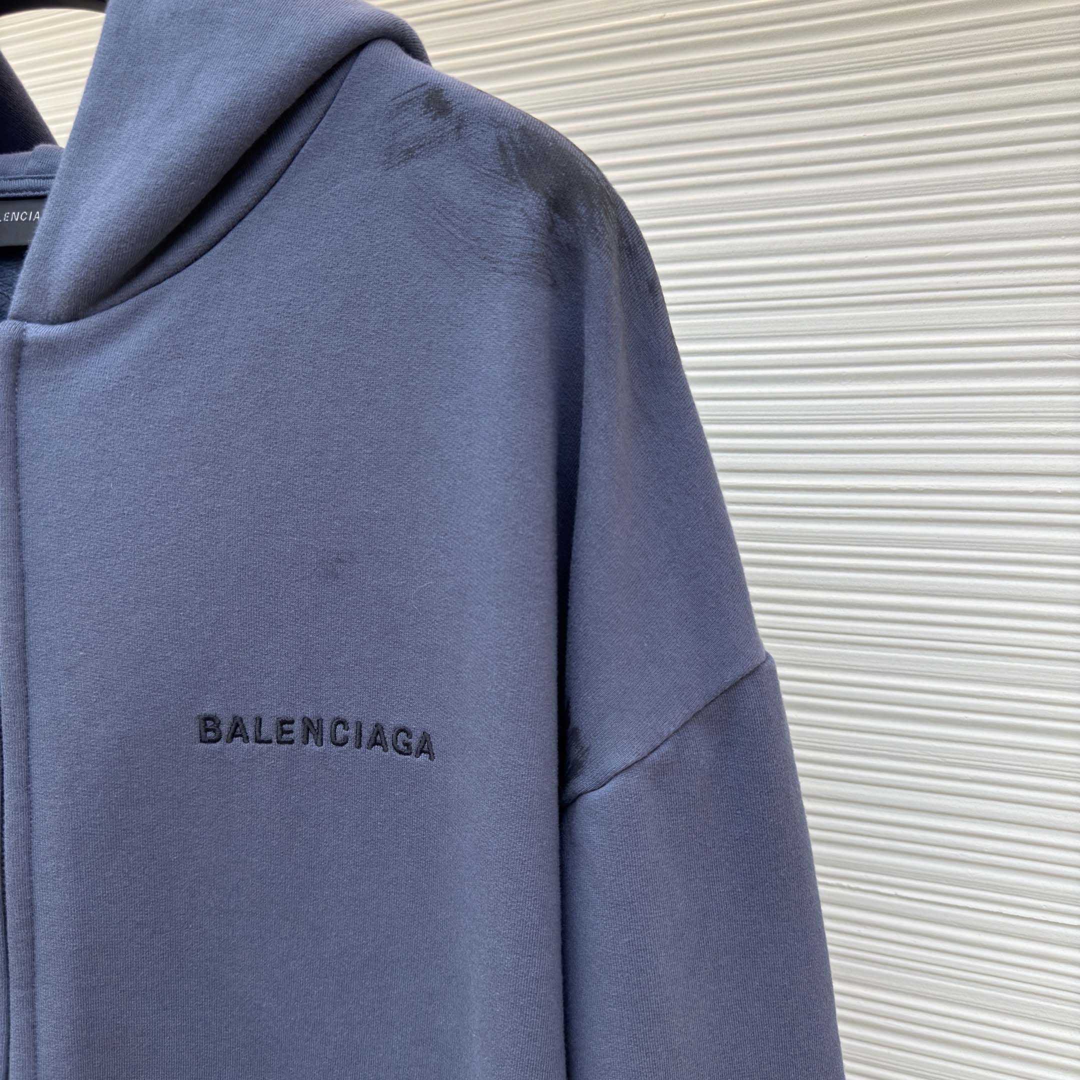 Balenciaga Logo-print Zip-up Hoodie - DopestKickz