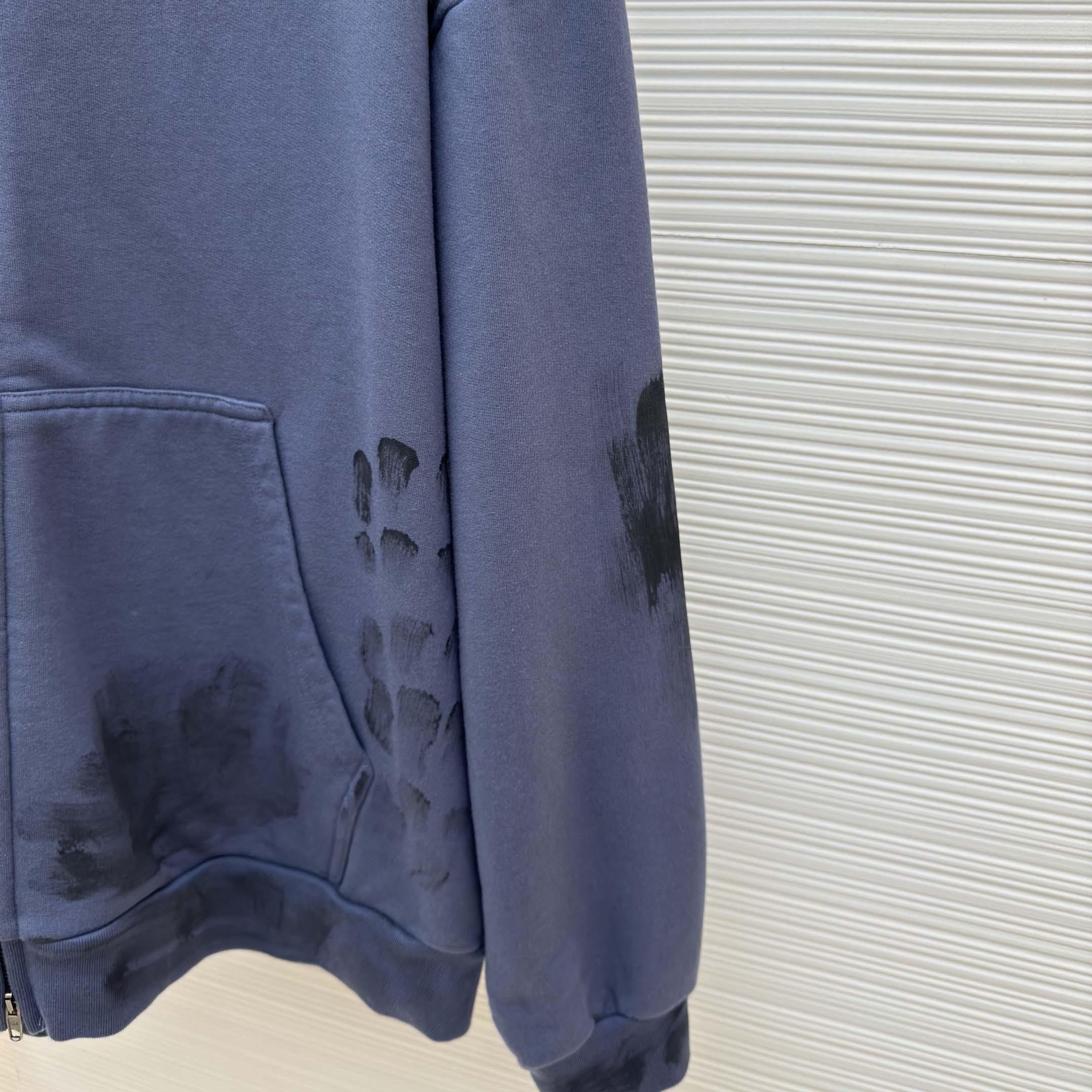 Balenciaga Logo-print Zip-up Hoodie - DopestKickz