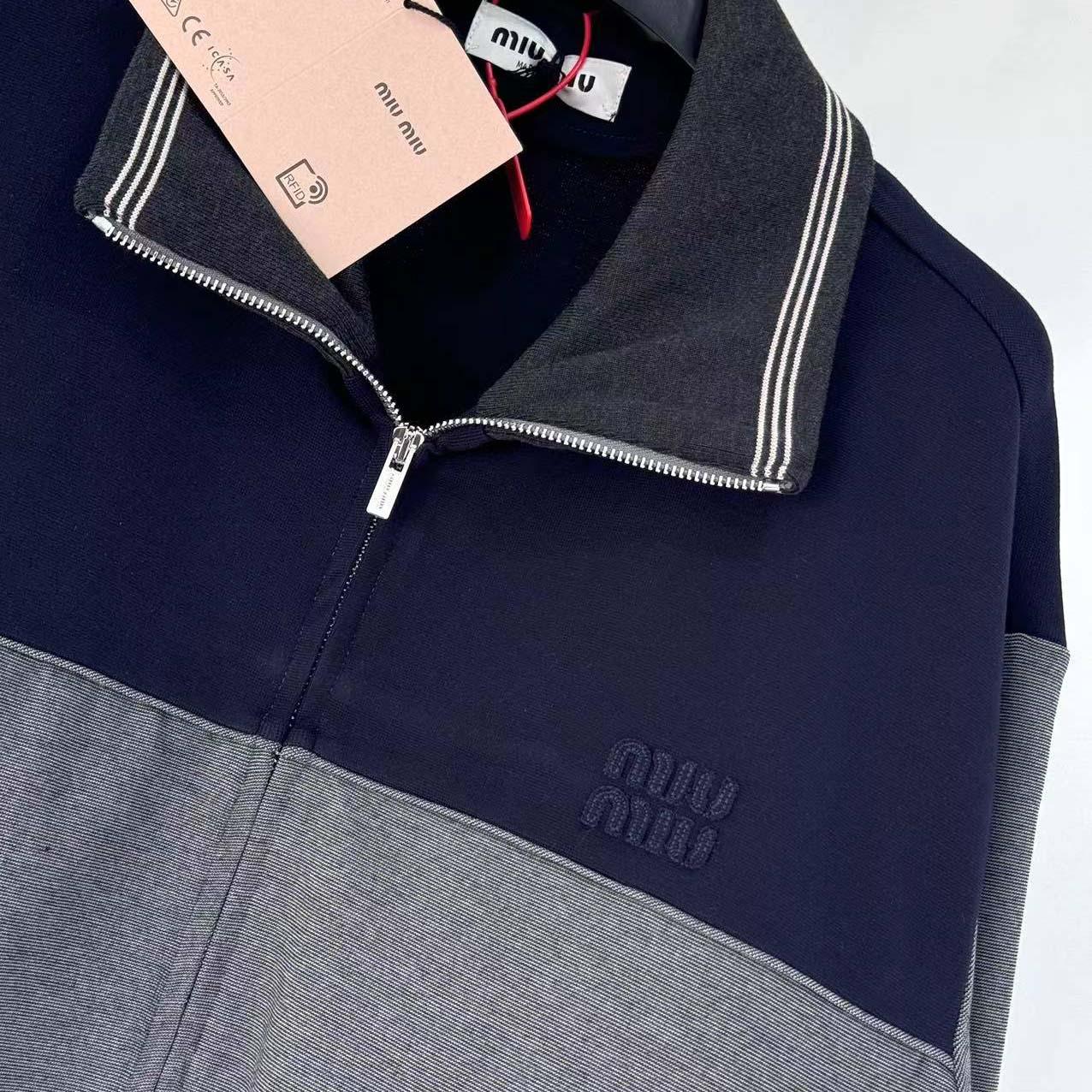 Miu Miu Velour Blouson Zipper Jacket - DopestKickz