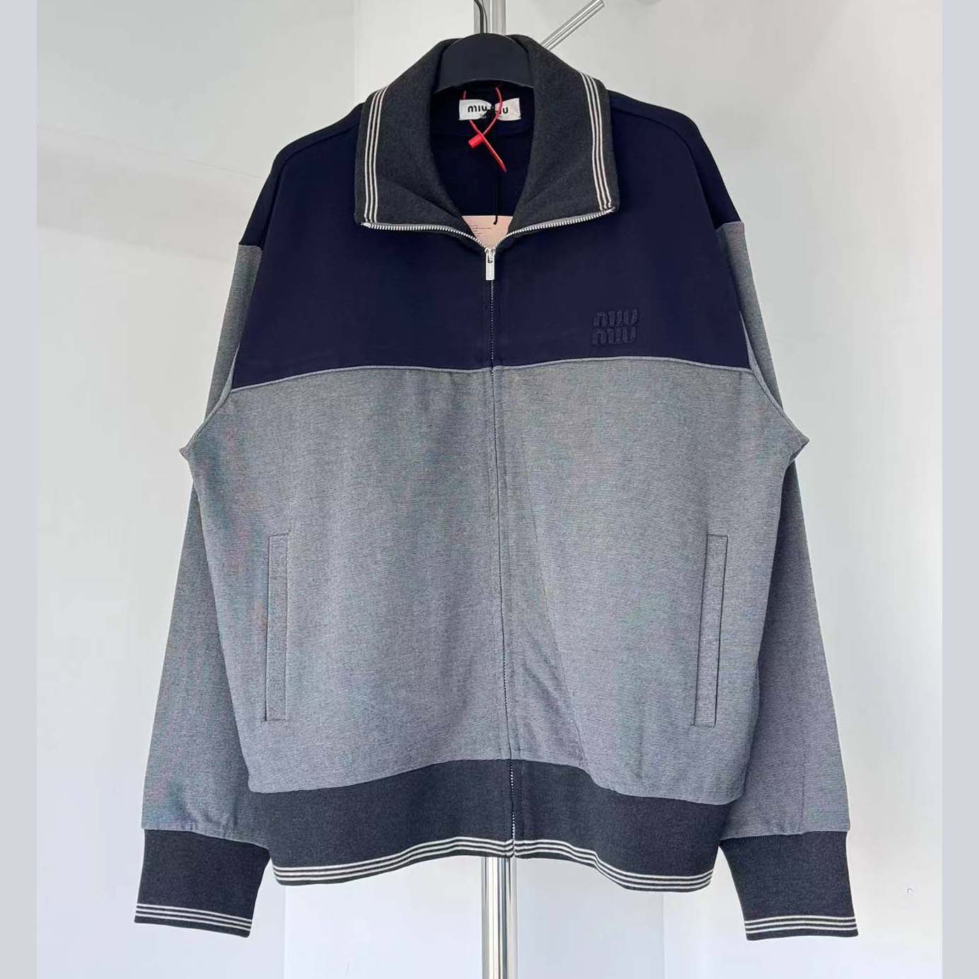 Miu Miu Velour Blouson Zipper Jacket - DopestKickz