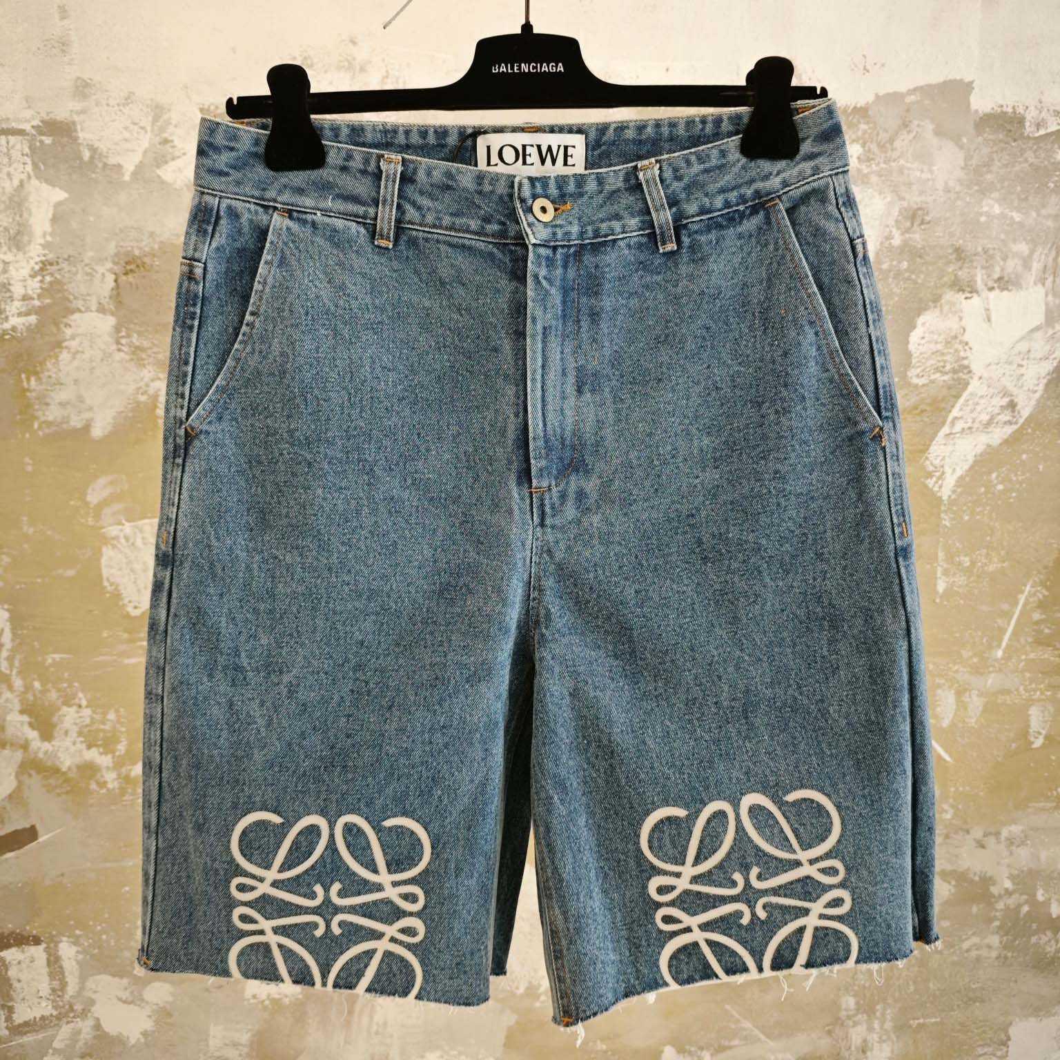 Loewe Anagram Shorts In Denim (50% OFF SALE)YF1237 - DopestKickz
