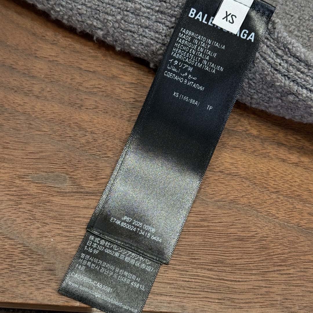 Balenciaga Fluffy Zip-Up Hoodie In Grey - DopestKickz