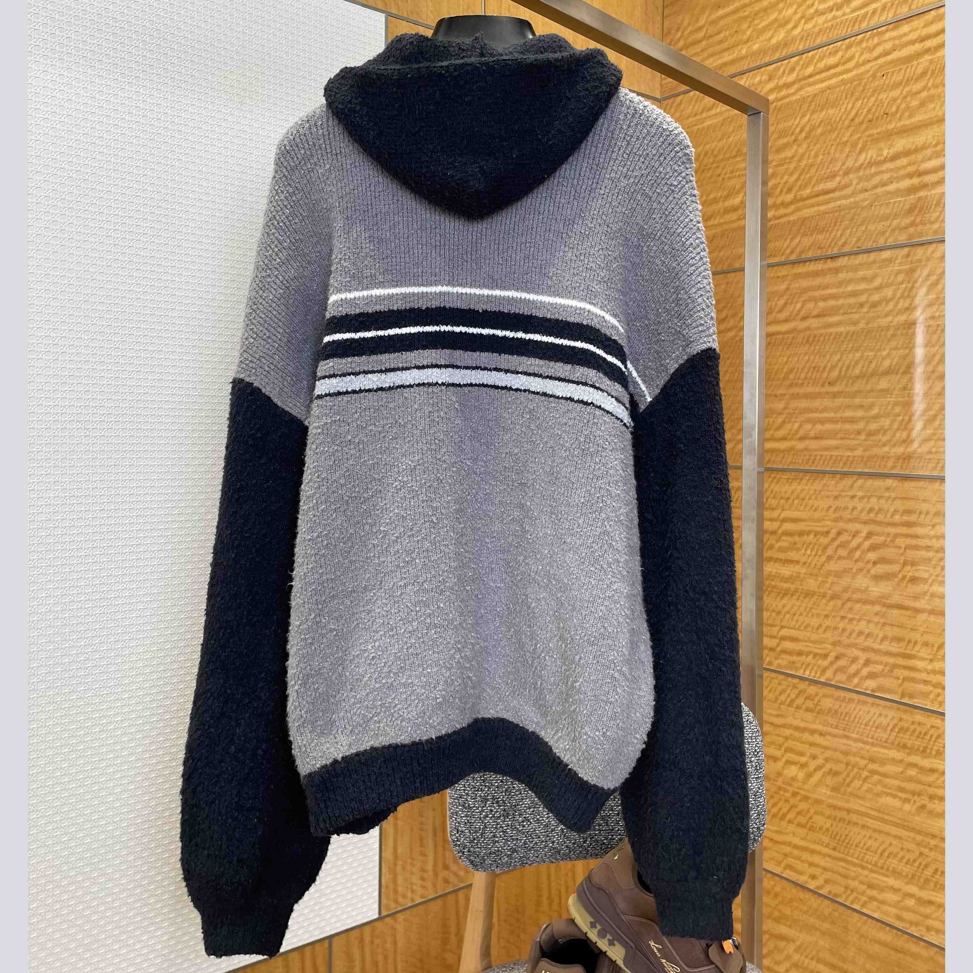 Balenciaga Fluffy Zip-Up Hoodie In Grey - DopestKickz