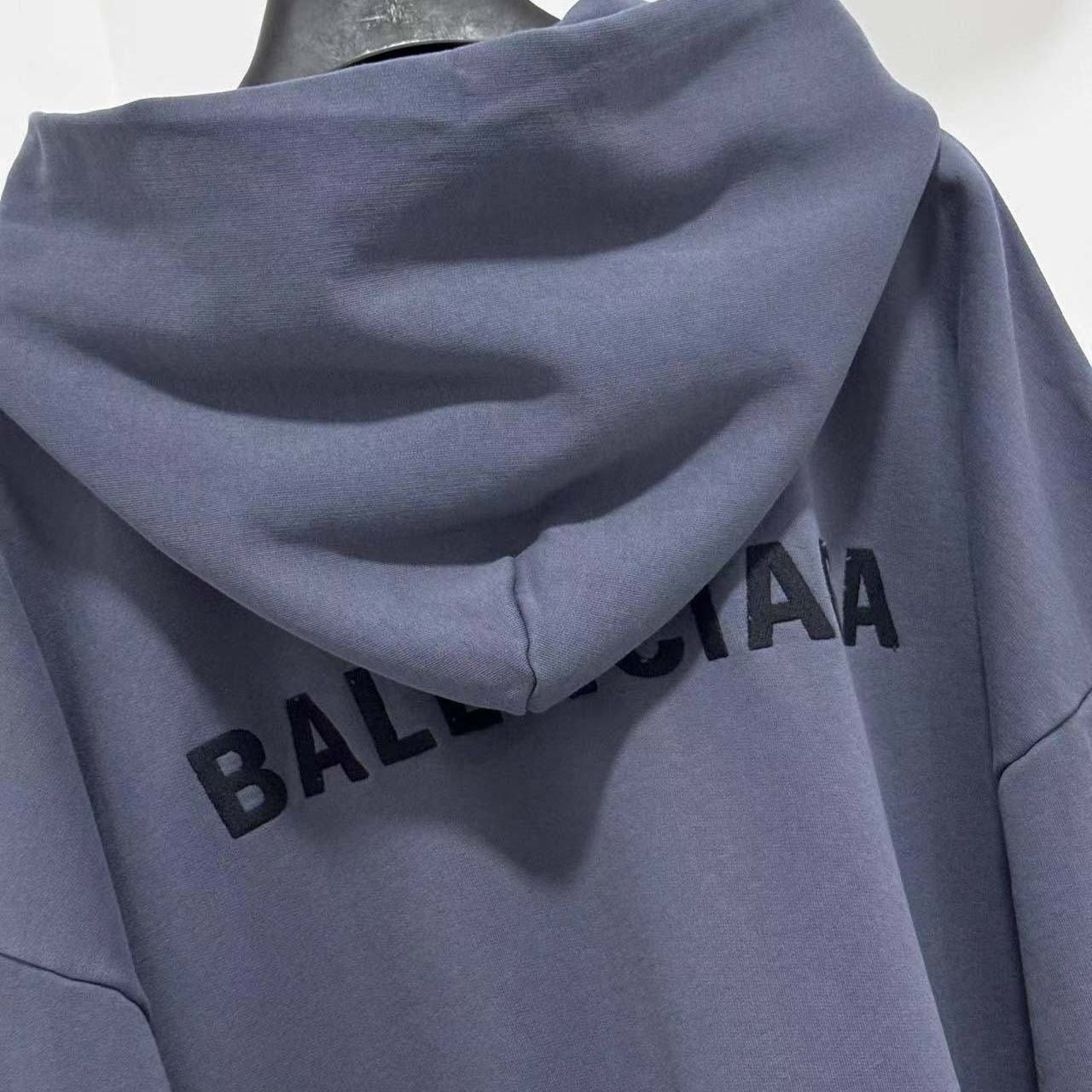 Balenciaga Back Zip-Up Hoodie Regular Fit in faded dark blue - DopestKickz