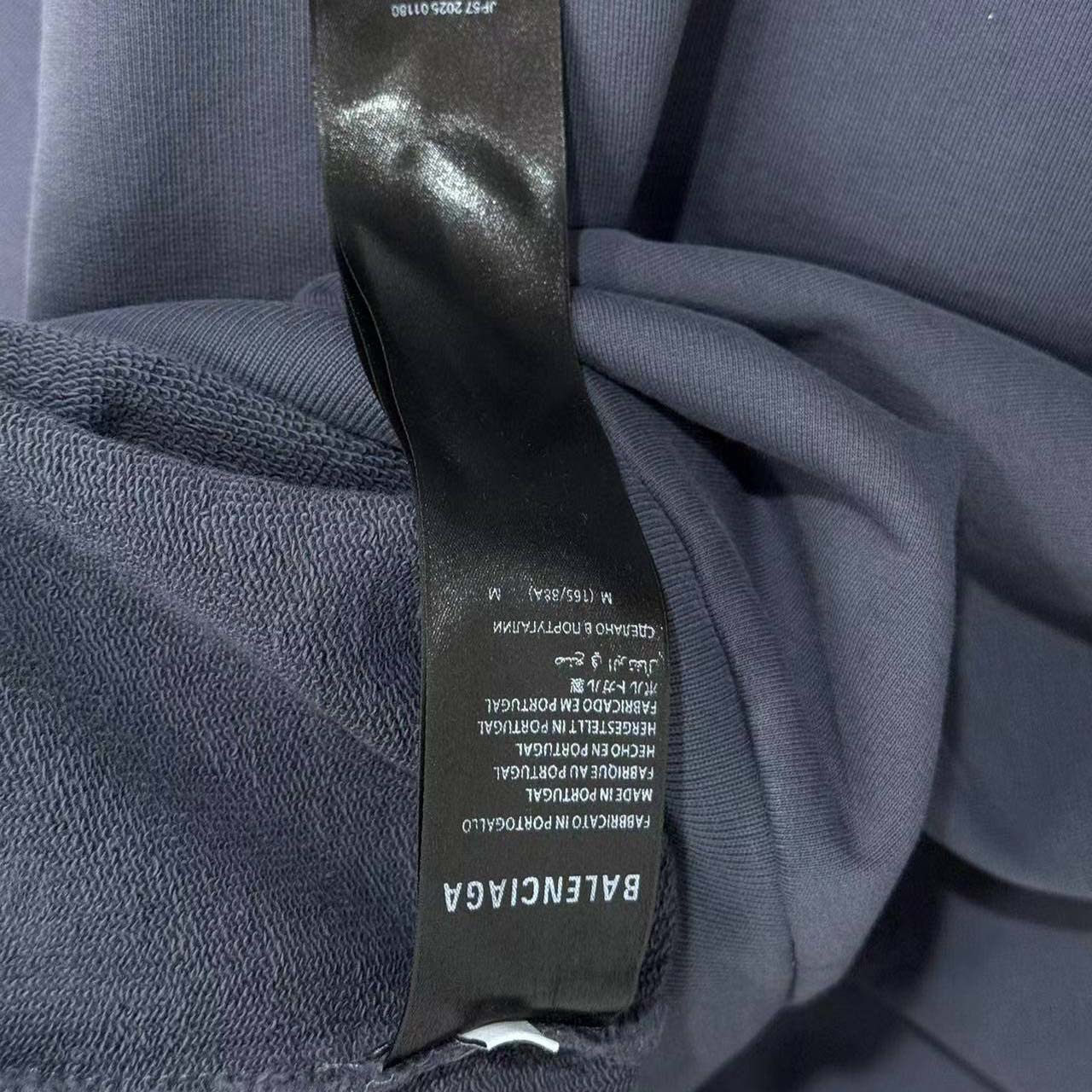 Balenciaga Back Zip-Up Hoodie Regular Fit in faded dark blue - DopestKickz